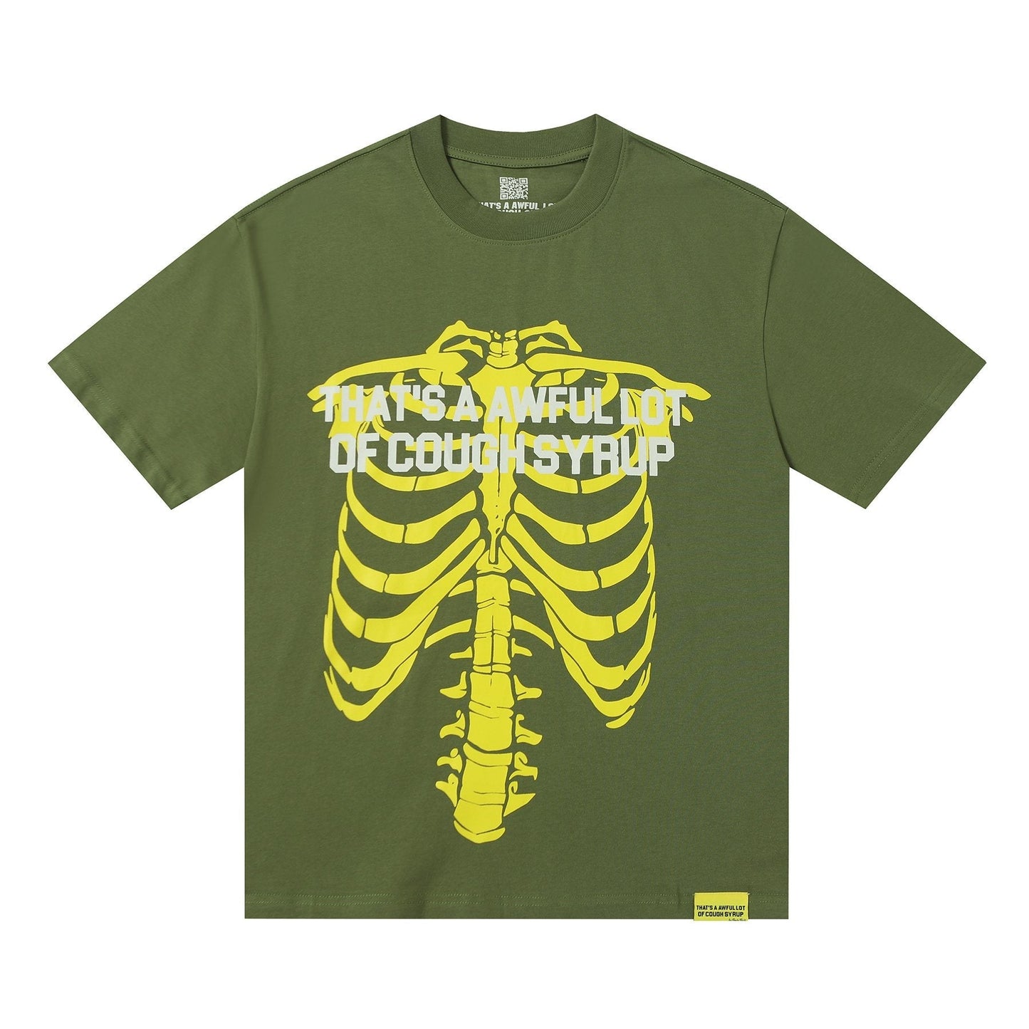 THAT'S A AWFUL LOT OF COUGH SYRUP Ribcage Graphic T-Shirt — front
