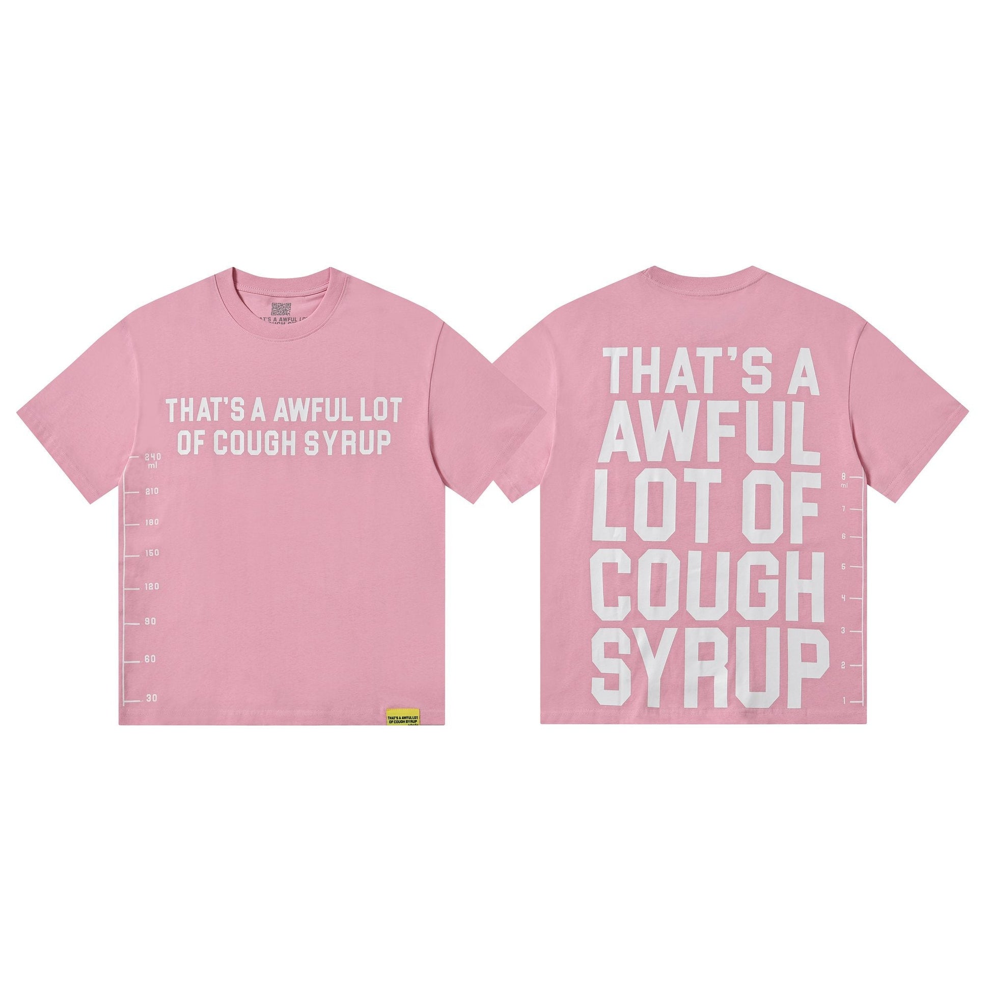 THAT'S A AWFUL LOT OF COUGH SYRUP White/Gray Wordmark T-Shirt — hero