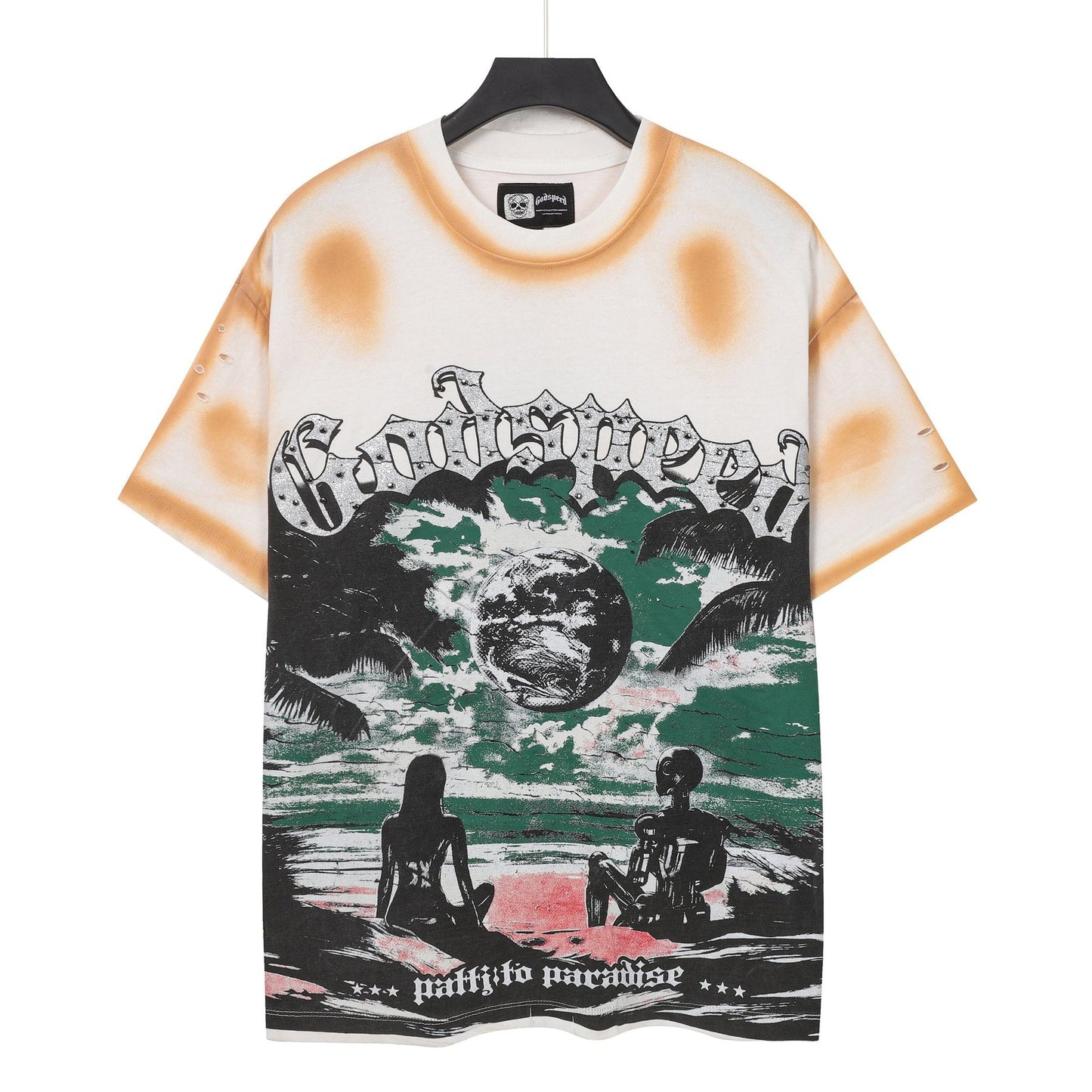Godspeed Puffito Paradise Spray-Dye Graphic T-Shirt — front