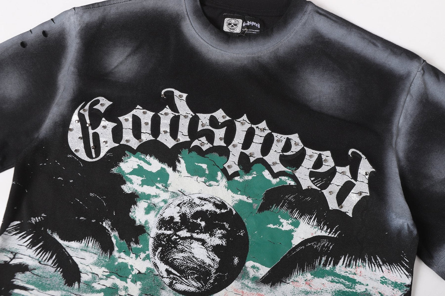 Godspeed Puffito Paradise Spray-Dye Graphic T-Shirt — detail