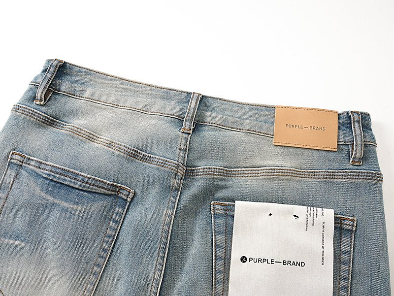 Purple Brand Star Graphic Light Blue Jeans — detail