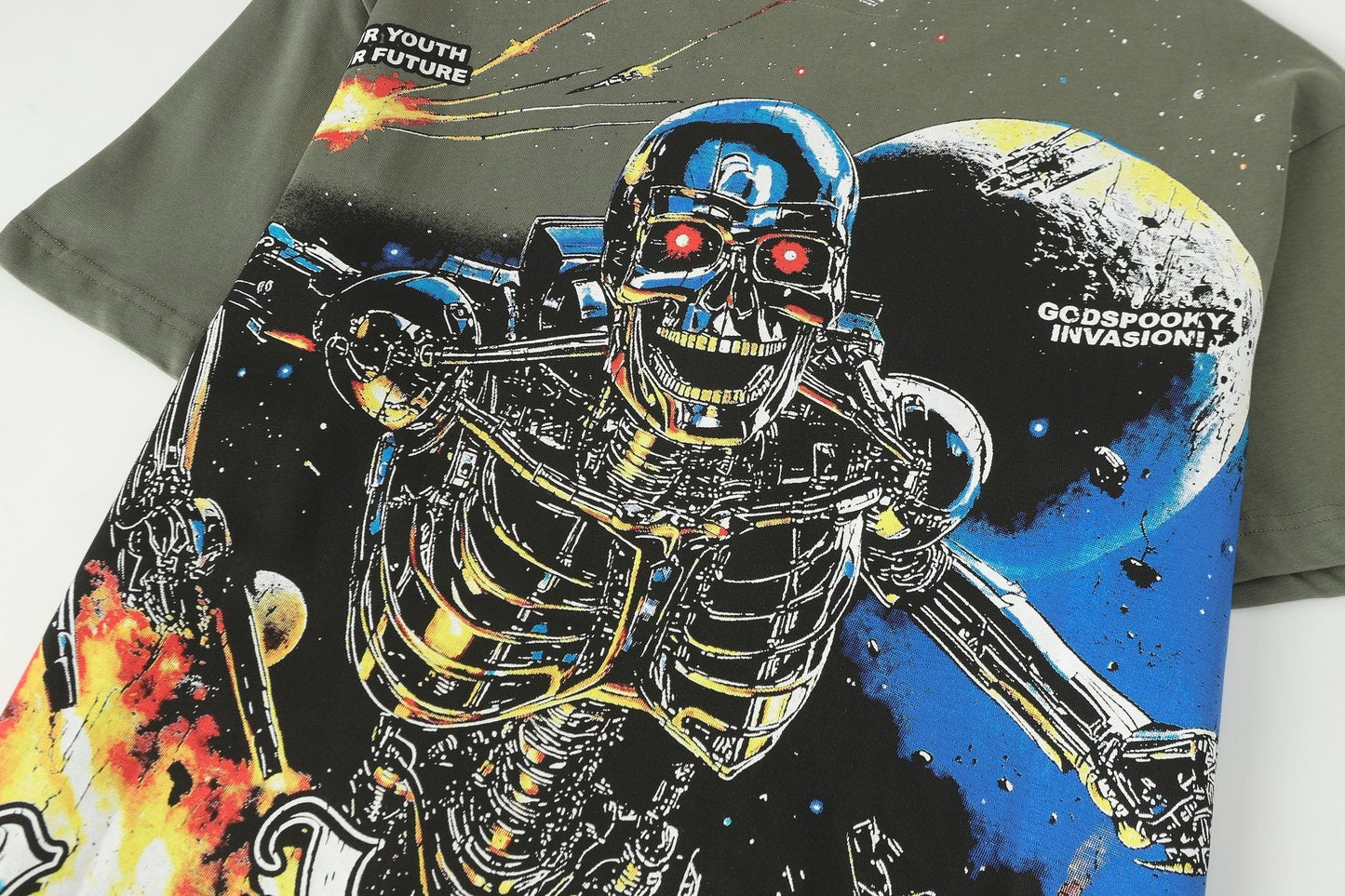 Godspeed Robot Space Graphic T-Shirt — detail