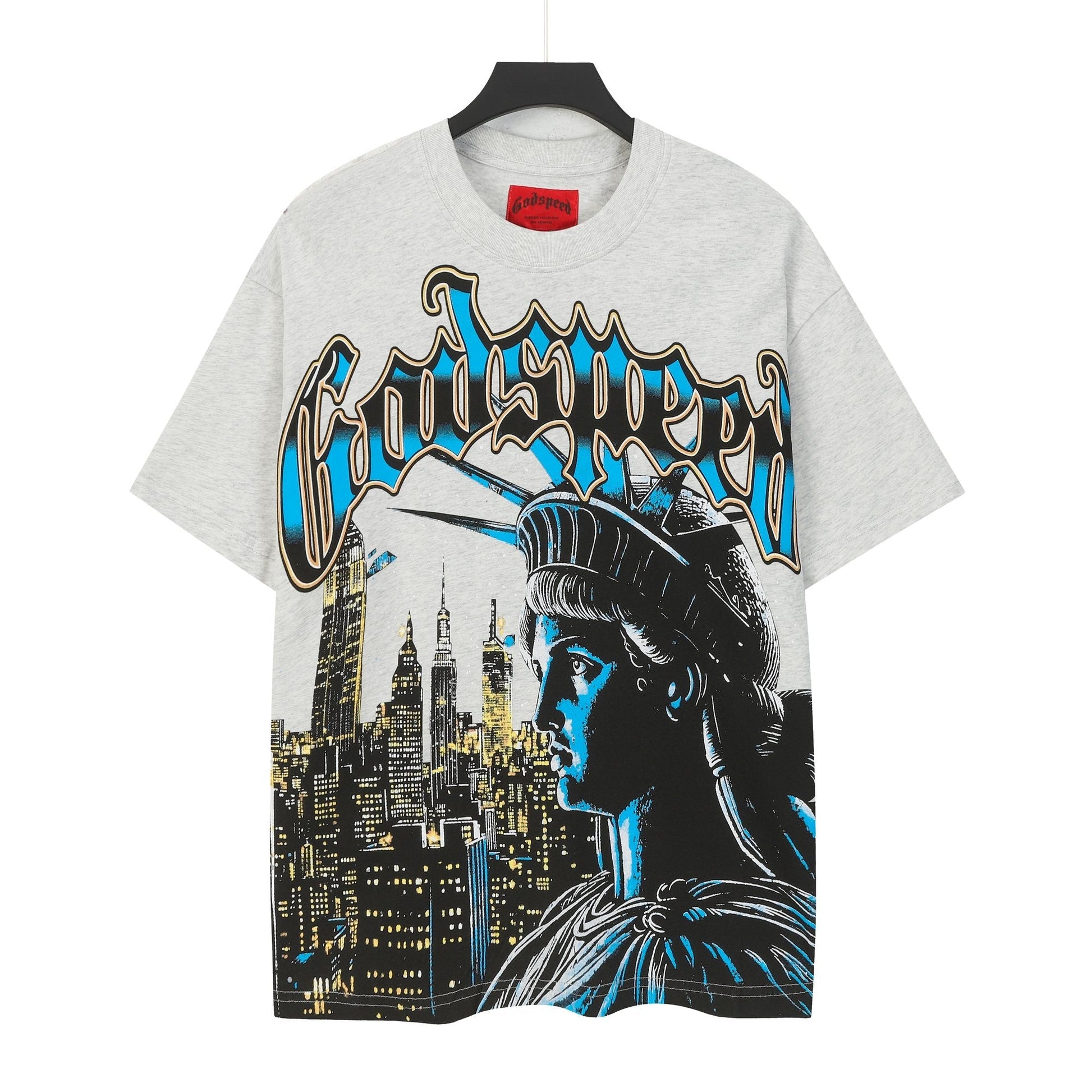 Godspeed Statue of Liberty City Graphic T-Shirt — hero