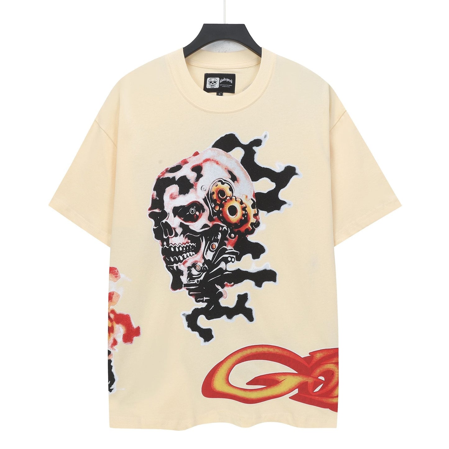 Godspeed Skull Robot Hand Graphic T-Shirt — hero