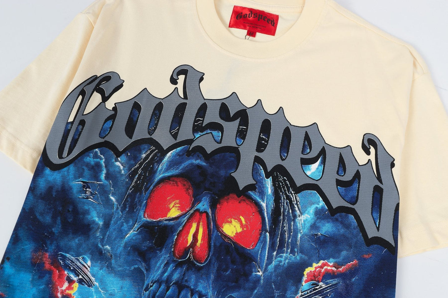 Godspeed A Realized Game World Skull Graphic T-Shirt — detail