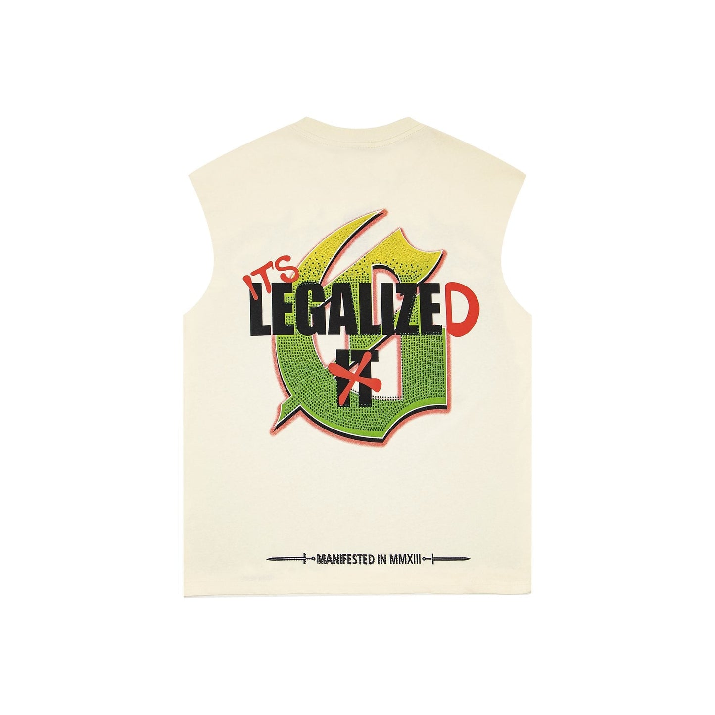 Godspeed Legalized Panther Graphic Sleeveless T-Shirt — back