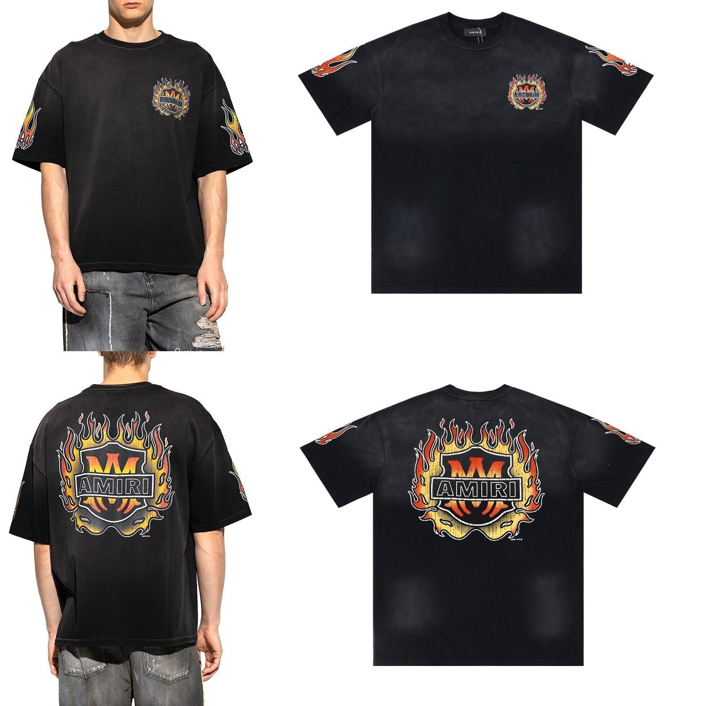 AMIRI Flame Graphic Short-Sleeve T-Shirt — context