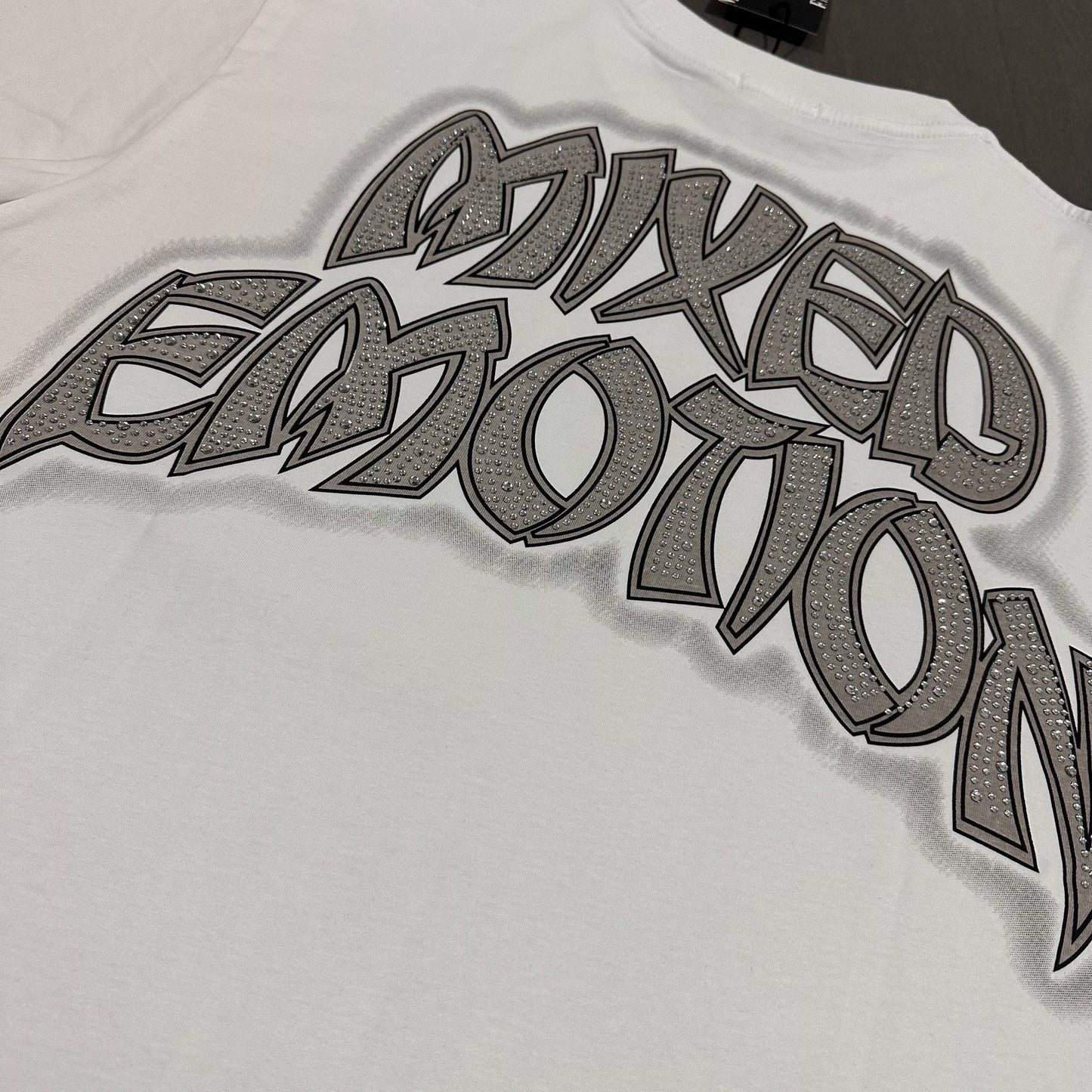 MIXED EMOTION Skull Graveyard Graphic T-Shirt — detail