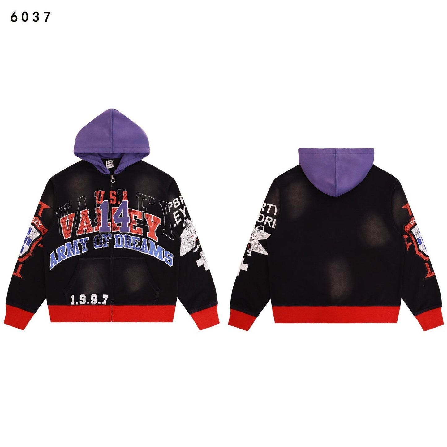 VALE USA Guardian Graphic Zip-Up Hoodie — back