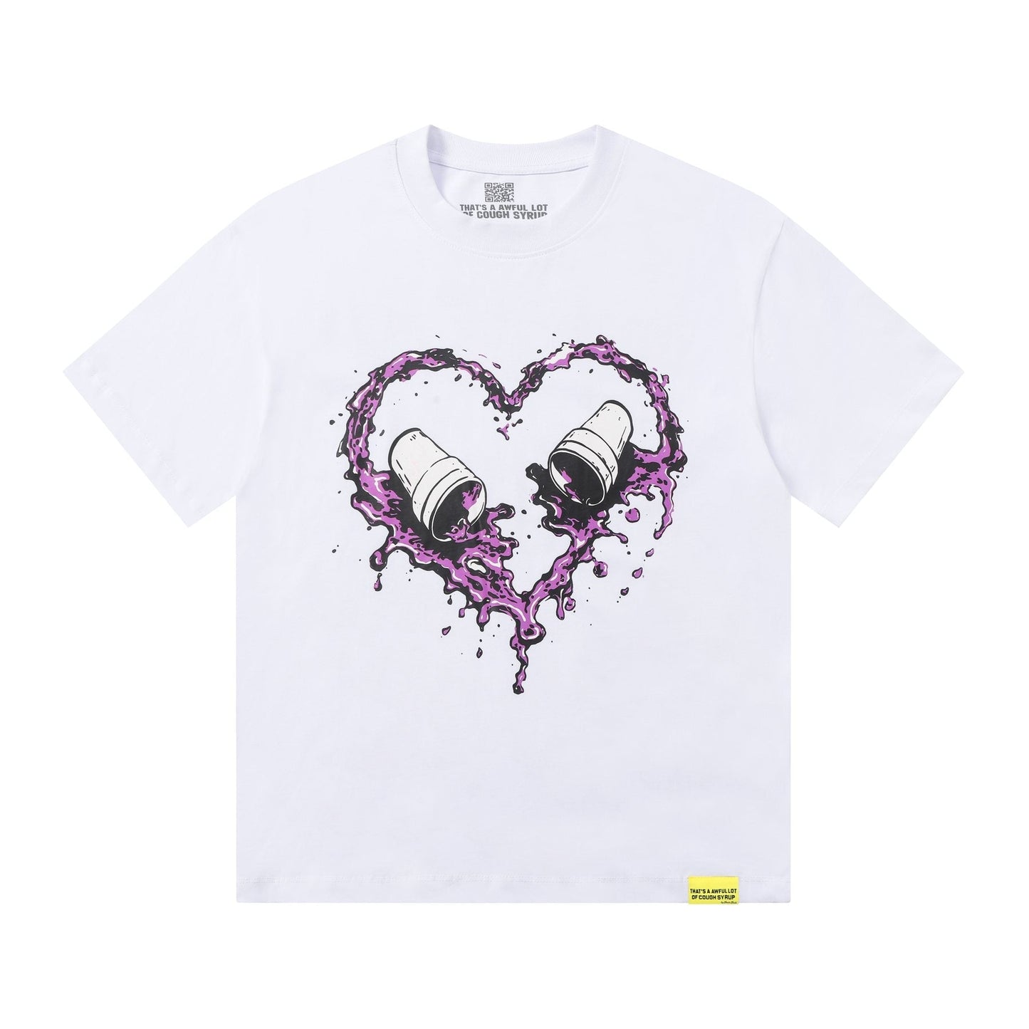 THAT'S A AWFUL LOT OF COUGH SYRUP Purple Front and Back Graphic T-Shirt — front