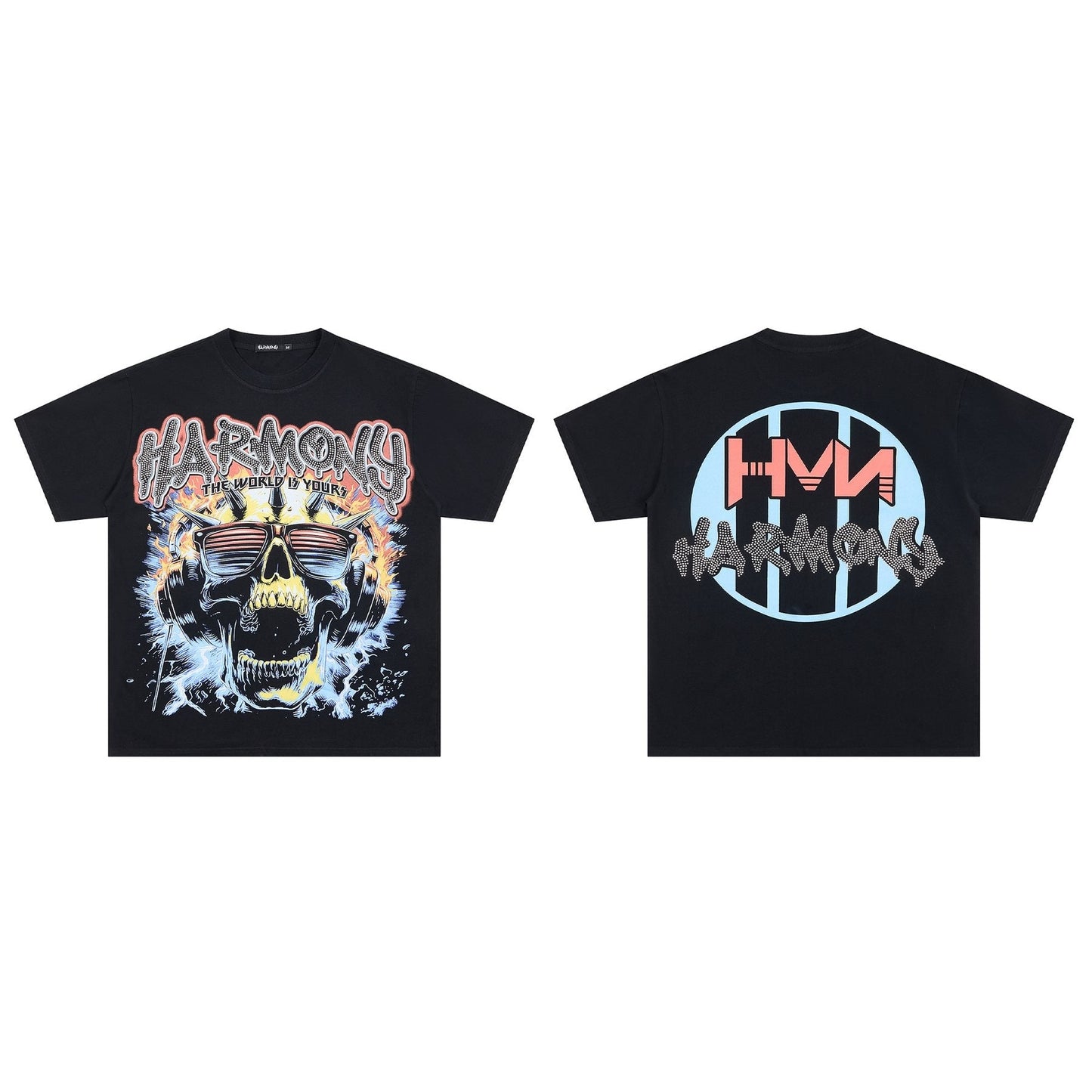 HARMONY Skull Graphic Short-Sleeve T-Shirt — context