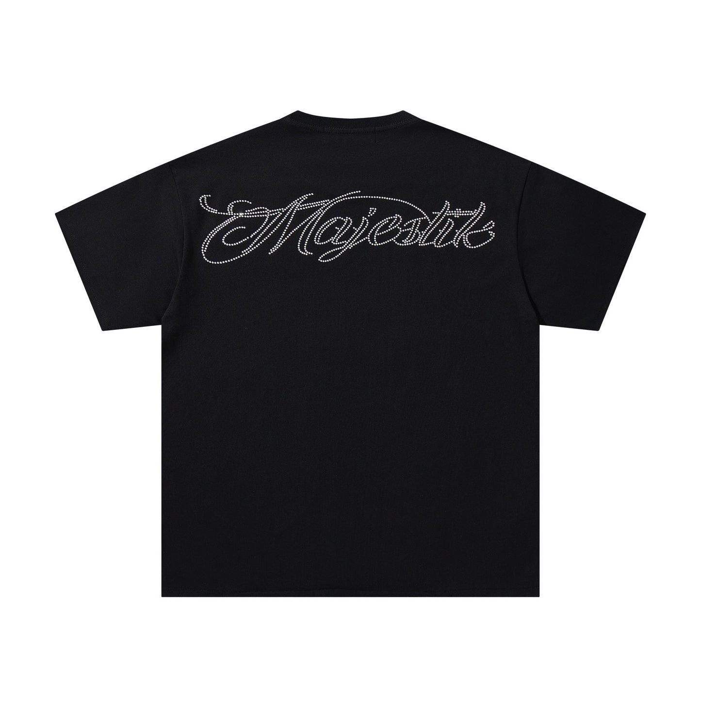 MAJESTIK Blue-Green Front & Script Back Graphic T-Shirt — back