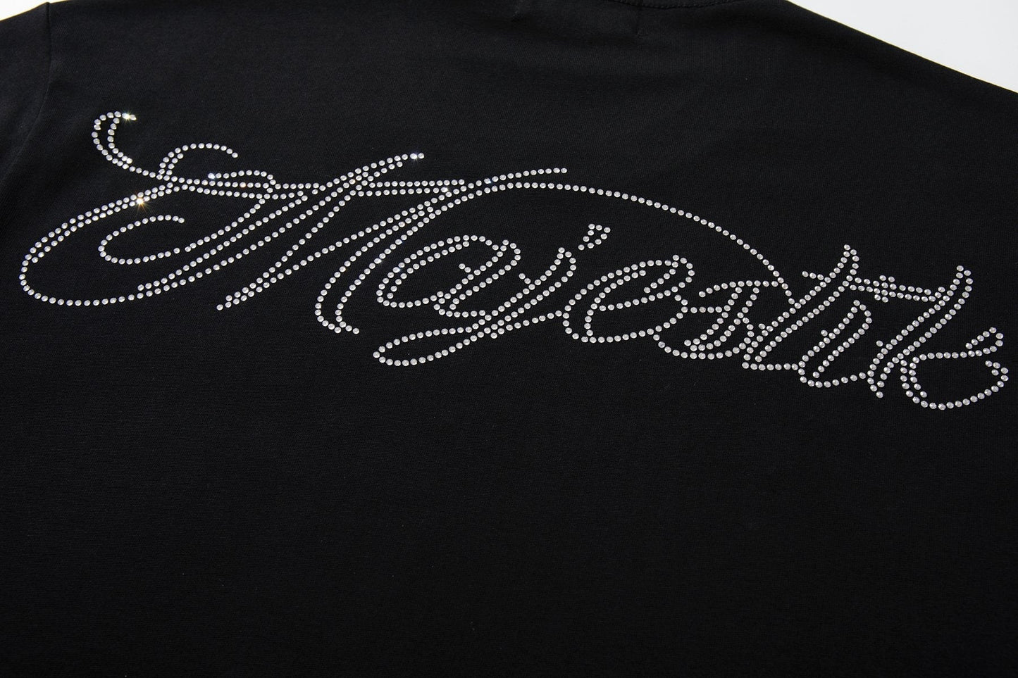MAJESTIK Blue-Green Front & Script Back Graphic T-Shirt — detail