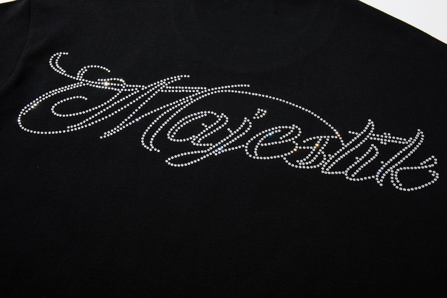MAJESTIK Alien Rhinestone Graphic T-Shirt — detail
