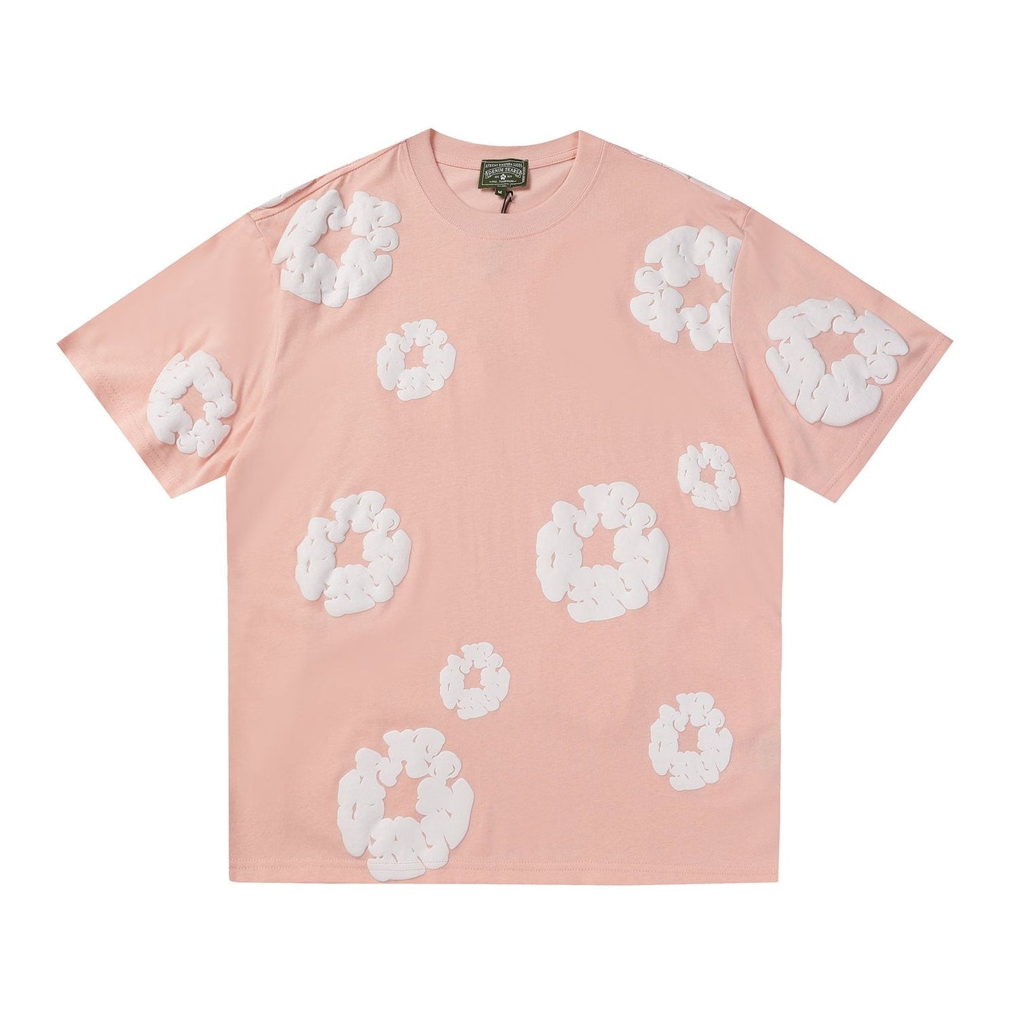 DENIM TEARS All-Over White Flower Print T-Shirt — front