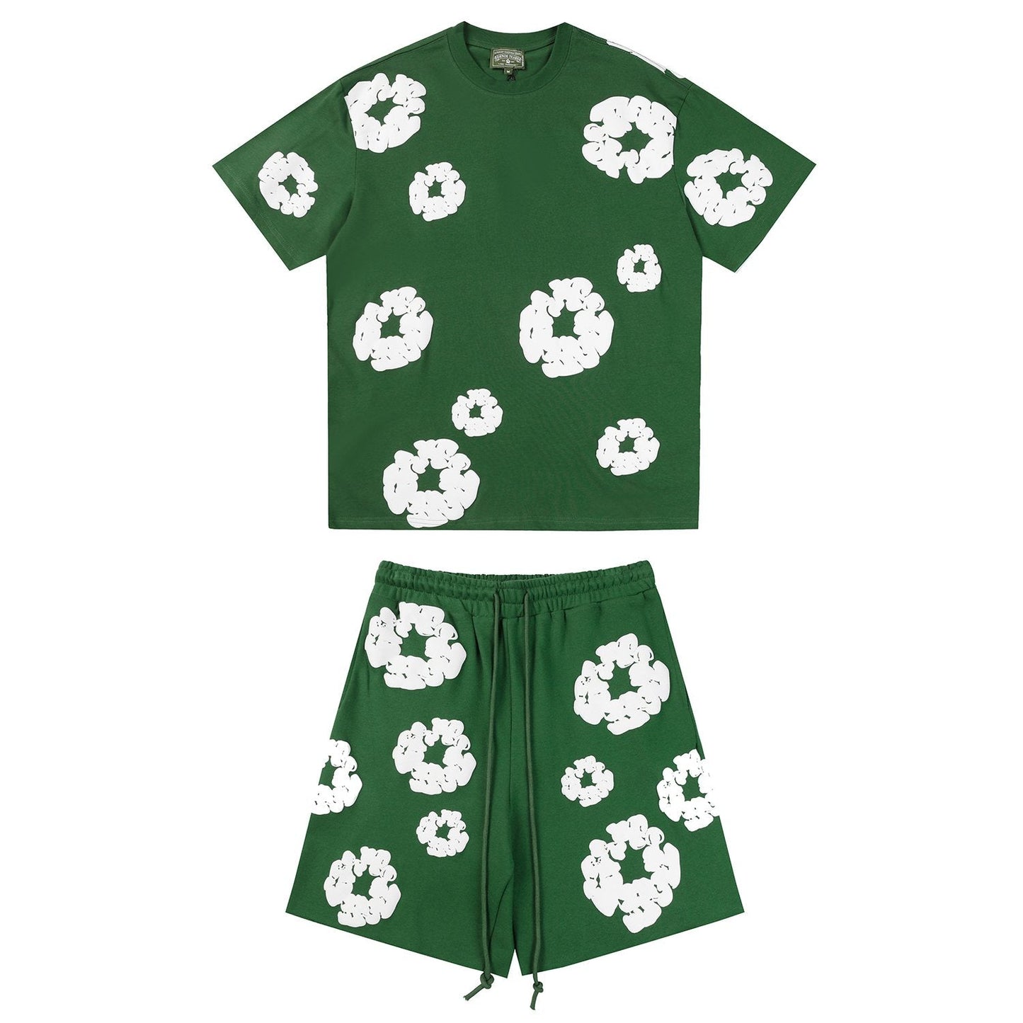 DENIM TEARS Floral Cloud Print Short-Sleeve Set — front