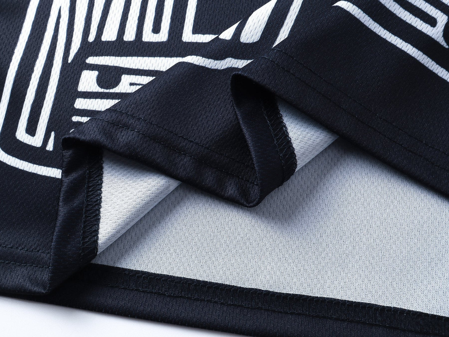 MIXED EMOTION V-Neck Jersey-Style Long-Sleeve T-Shirt — detail