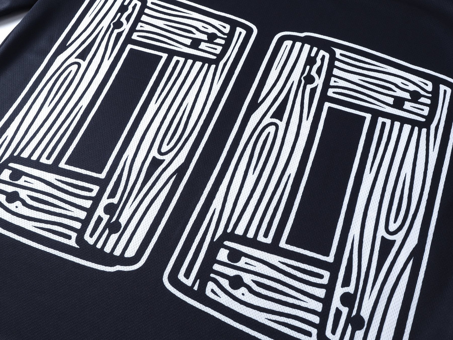 MIXED EMOTION V-Neck Jersey-Style Long-Sleeve T-Shirt — detail