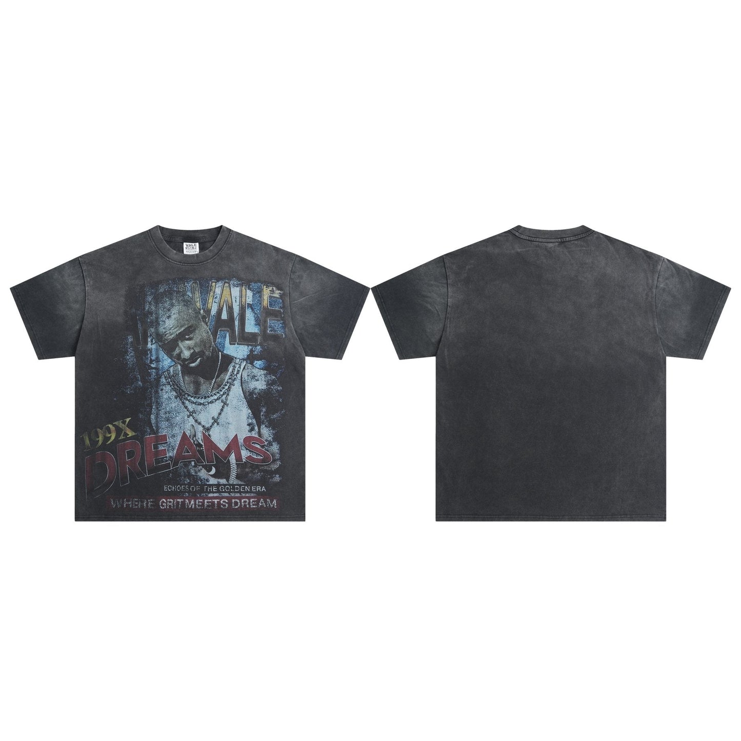 VALE USA 199X Dreams Portrait Graphic T-Shirt — front