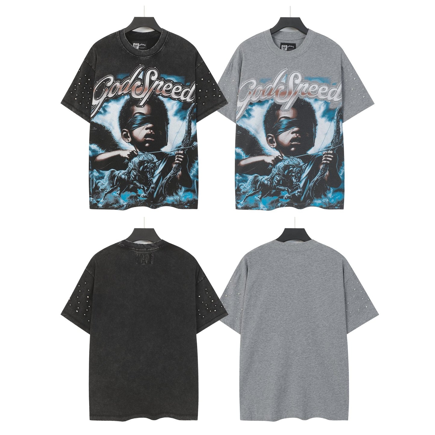 Godspeed Archer Studded Sleeve T-Shirt — comparison