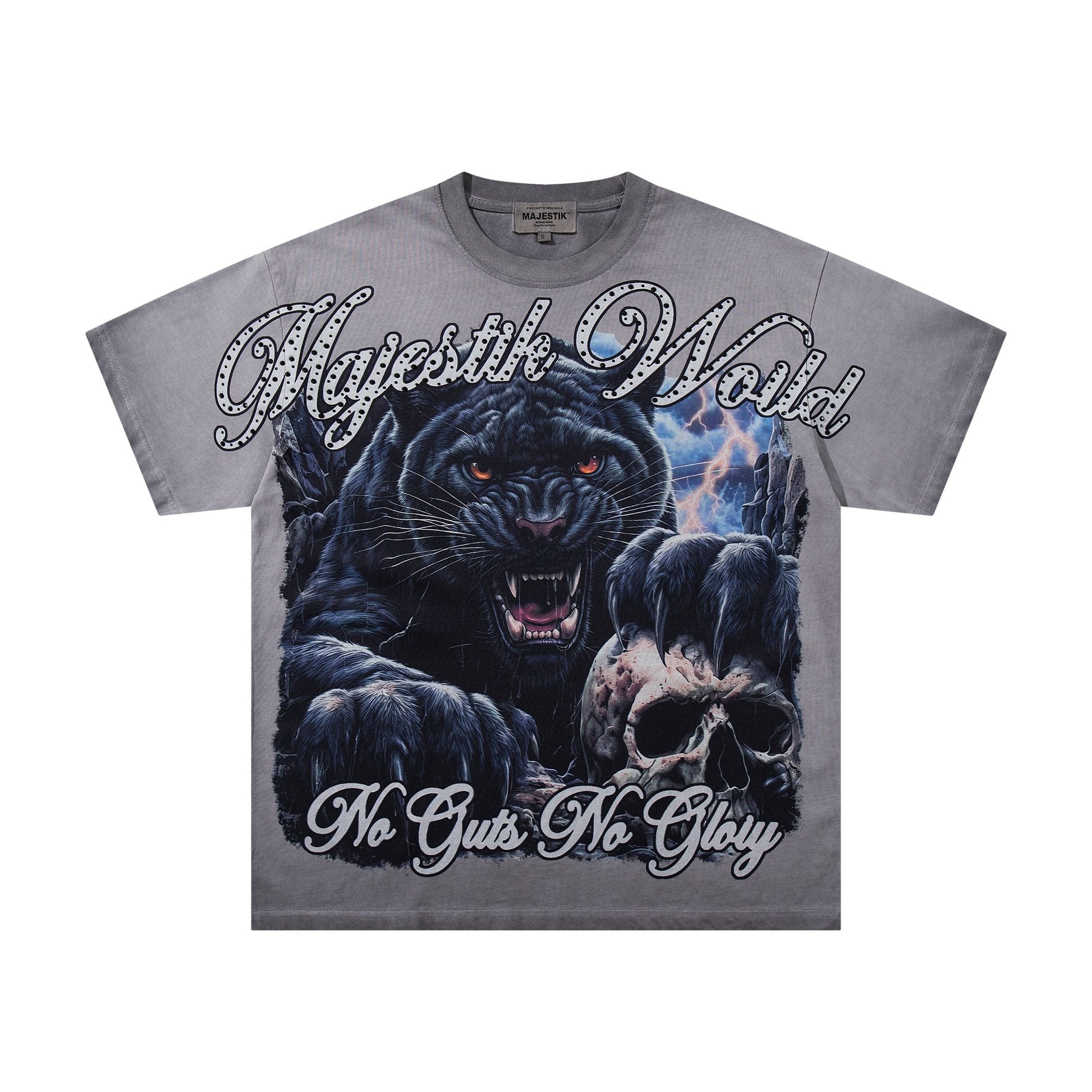 MAJESTIK Panther Skull Graphic T-Shirt — hero