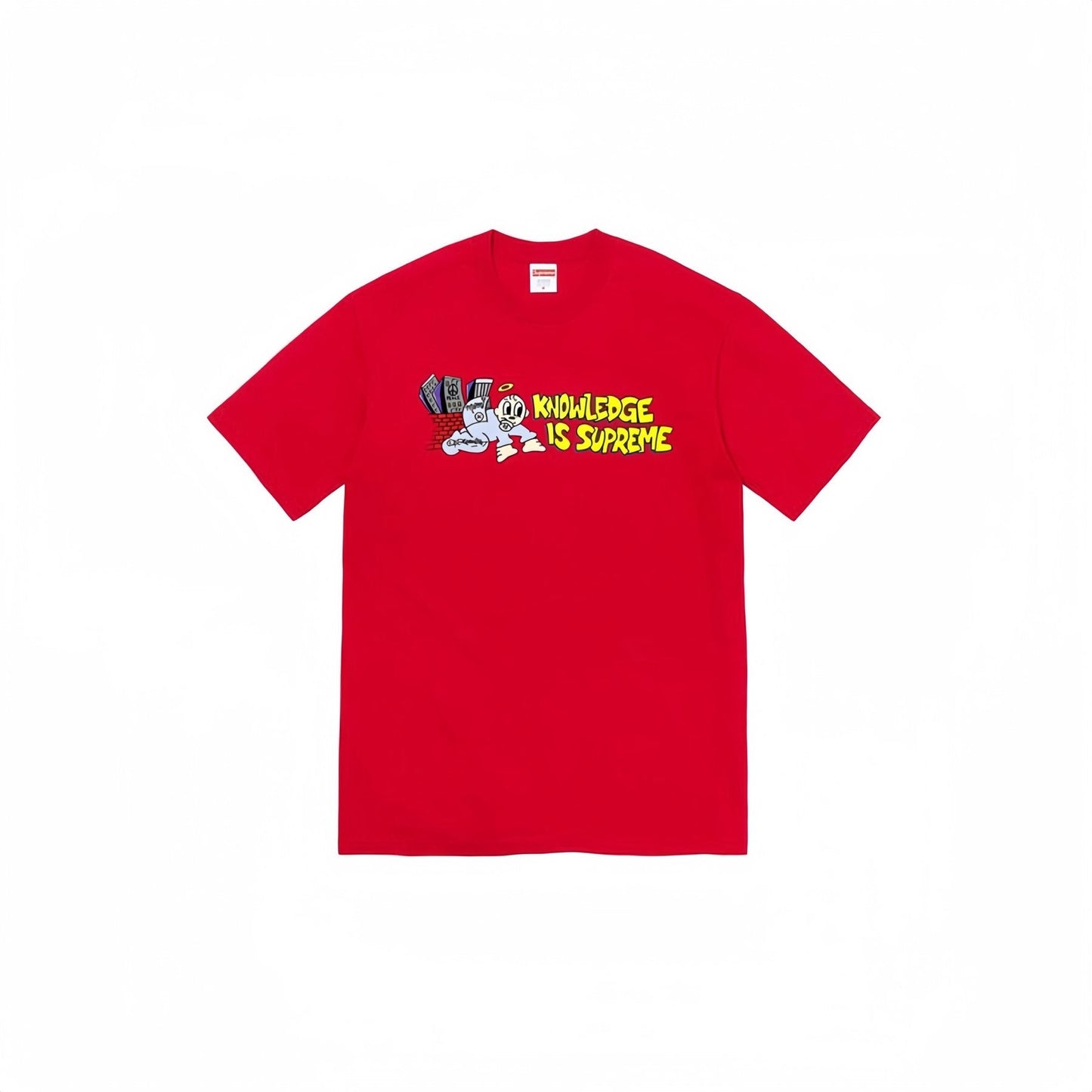 Supreme Knowledge Cartoon Graphic T-Shirt — front