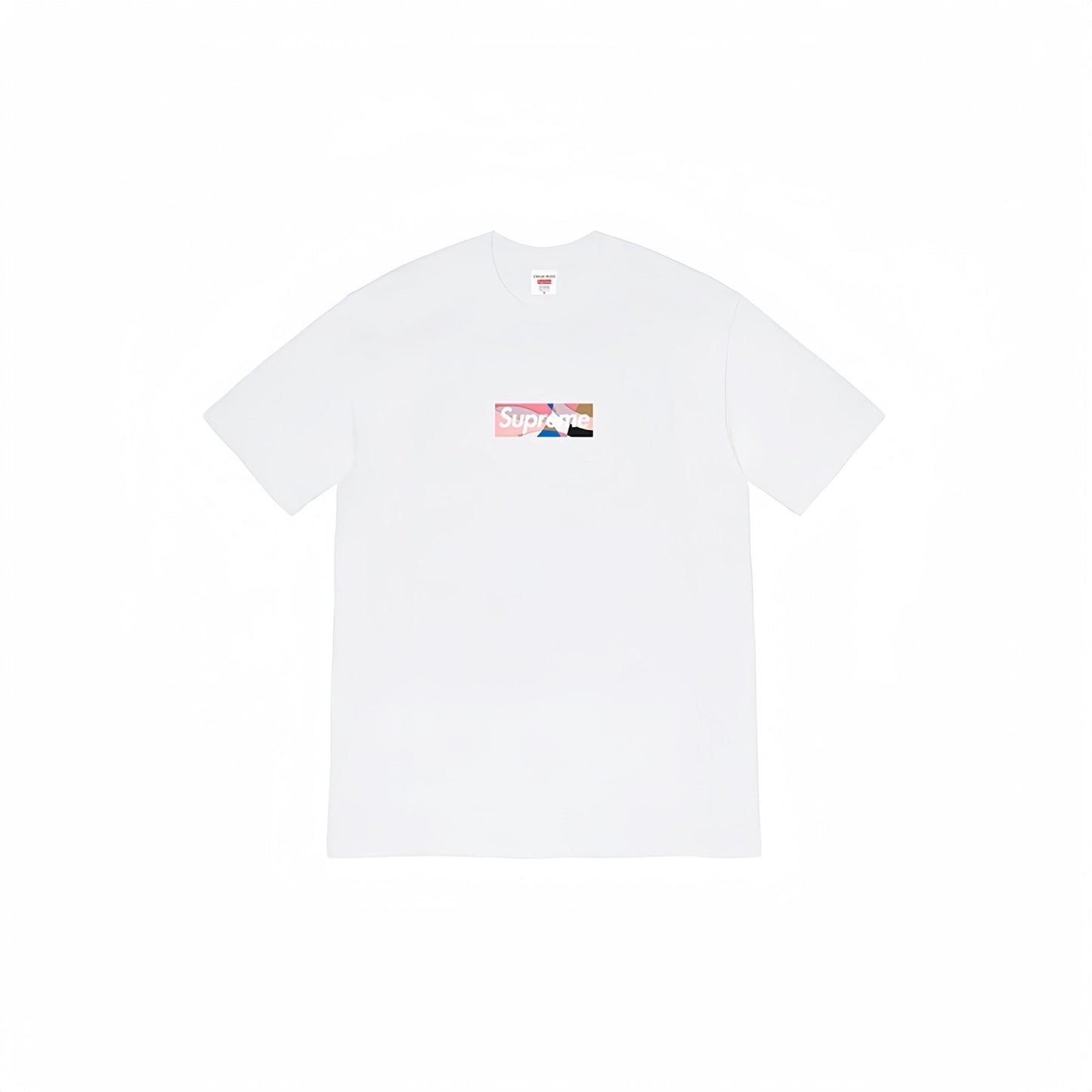Supreme Pink Multicolor Box-Logo T-Shirt — front