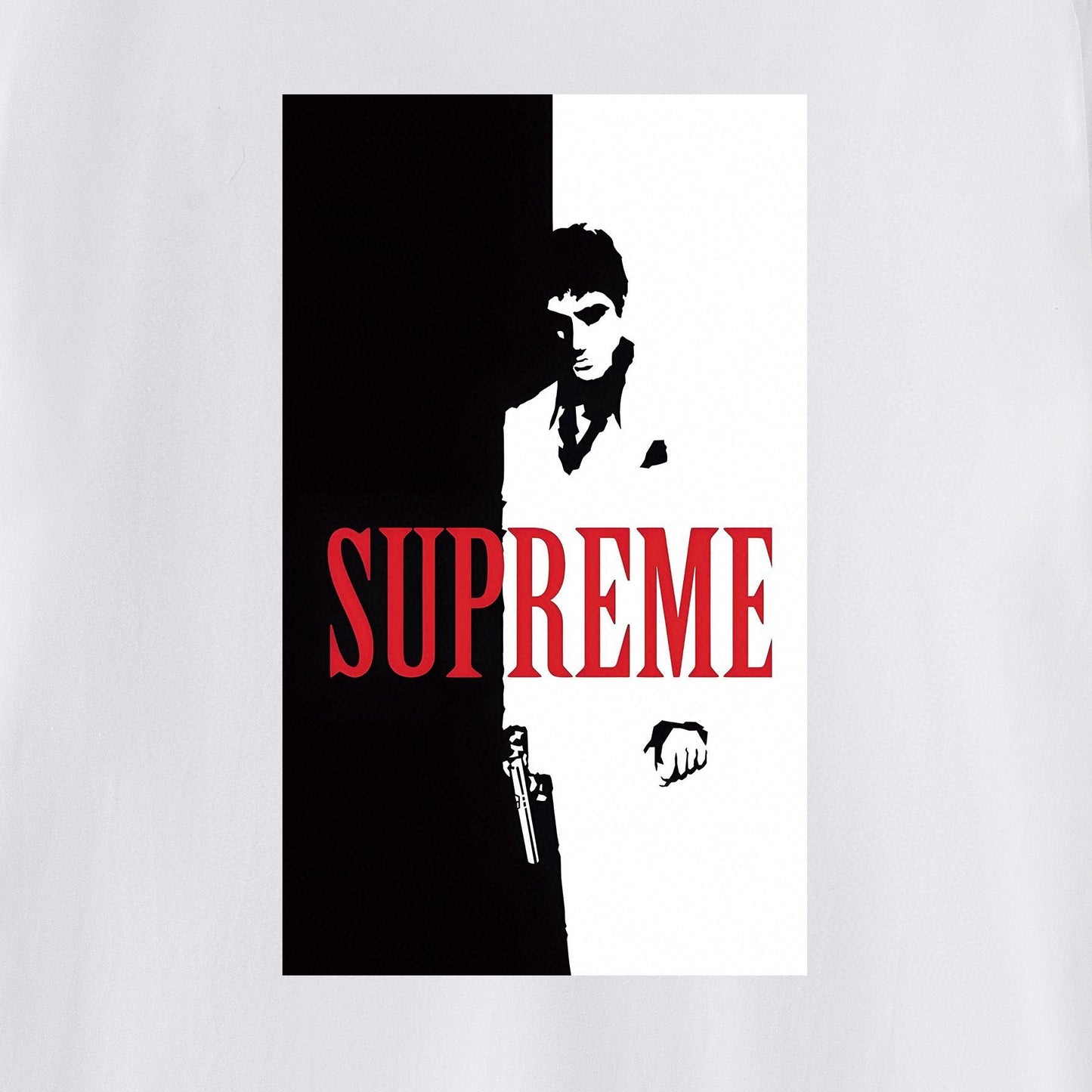 Supreme Scarface Movie Poster Graphic Short-Sleeve T-Shirt — detail