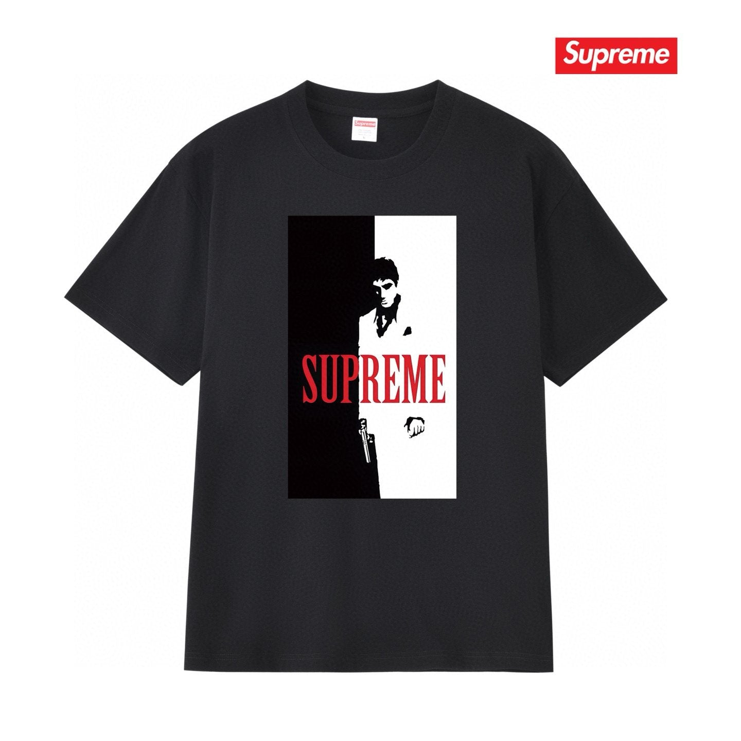 Supreme Scarface Movie Poster Graphic Short-Sleeve T-Shirt — front