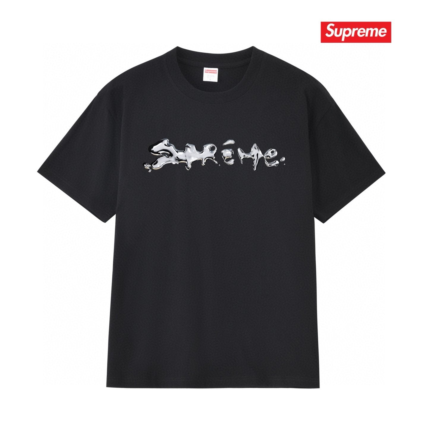 Supreme Chrome Wordmark Short-Sleeve T-Shirt — hero