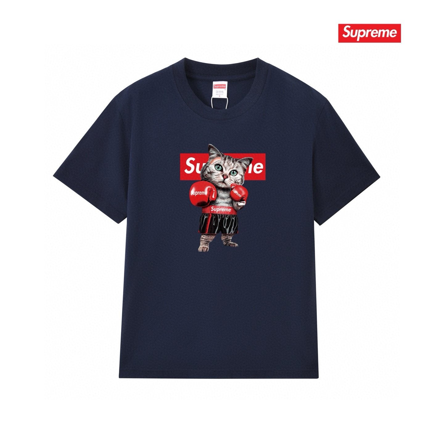 Supreme Boxing Cat Graphic T-Shirt — front