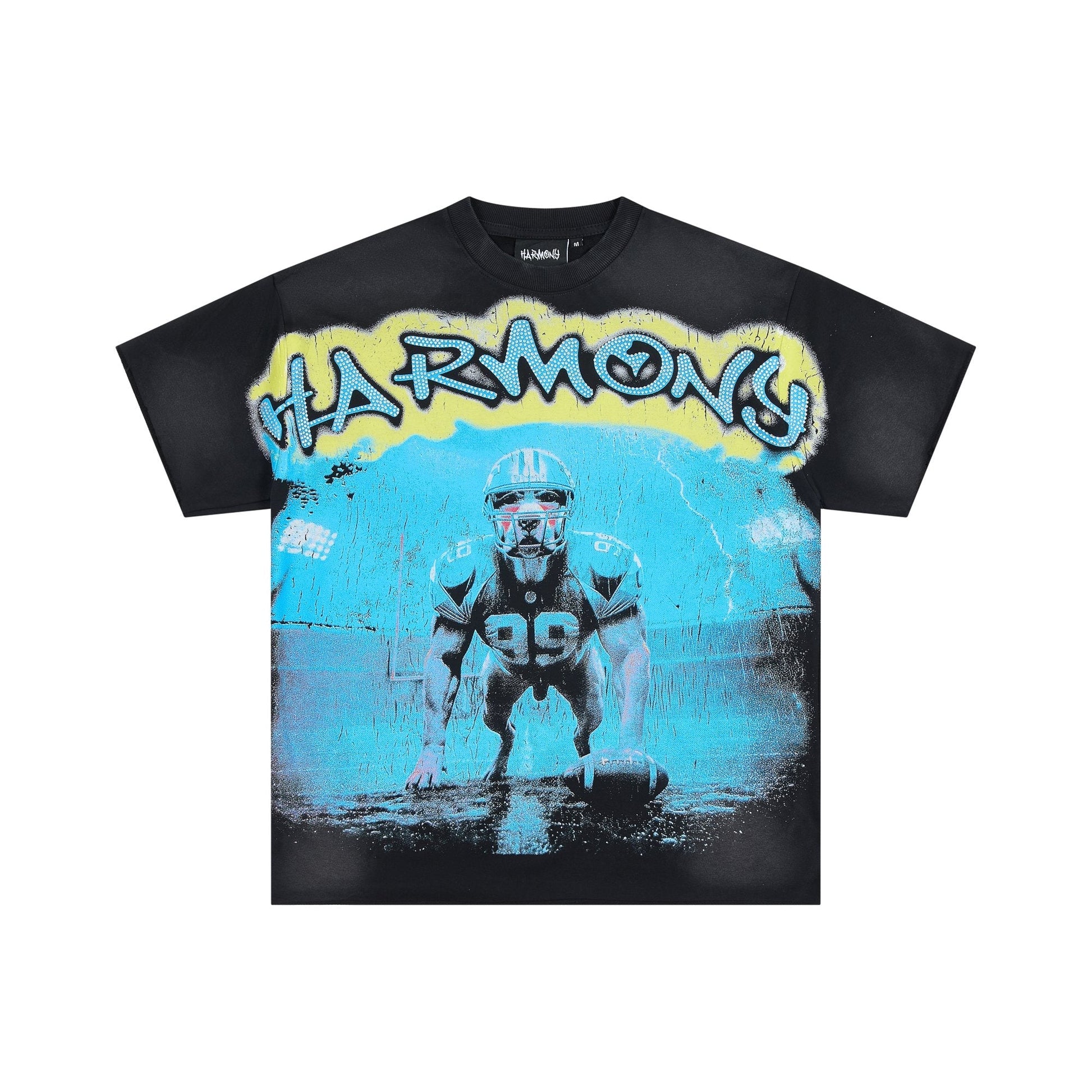 HARMONY Football Graphic Raw-Edge T-Shirt — hero