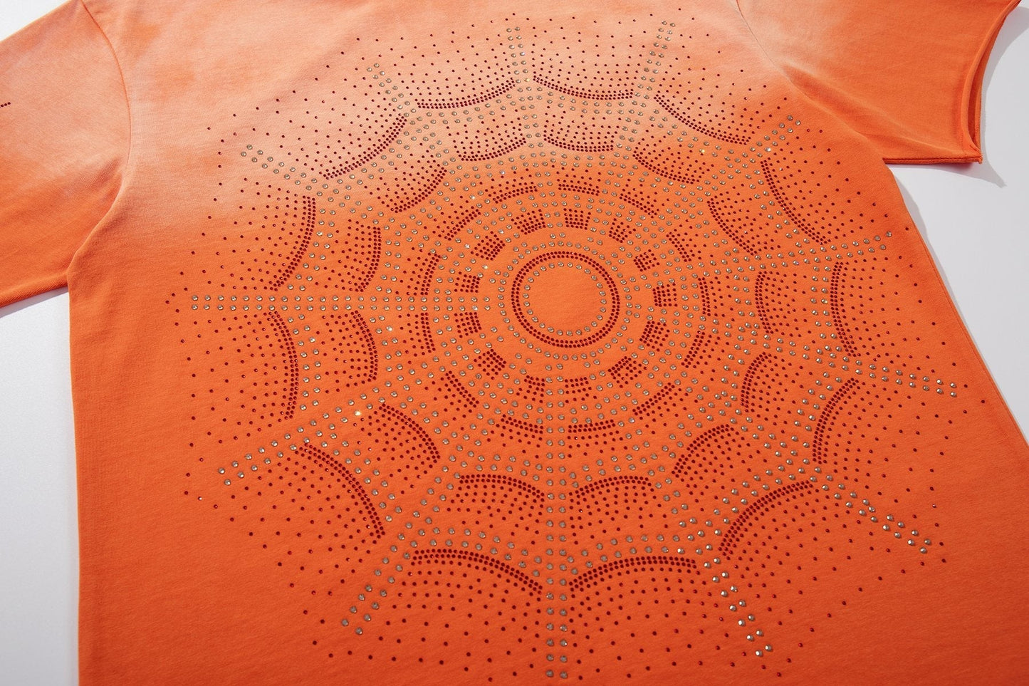 MAJESTIK Rhinestone Spiderweb Graphic T-Shirt — detail
