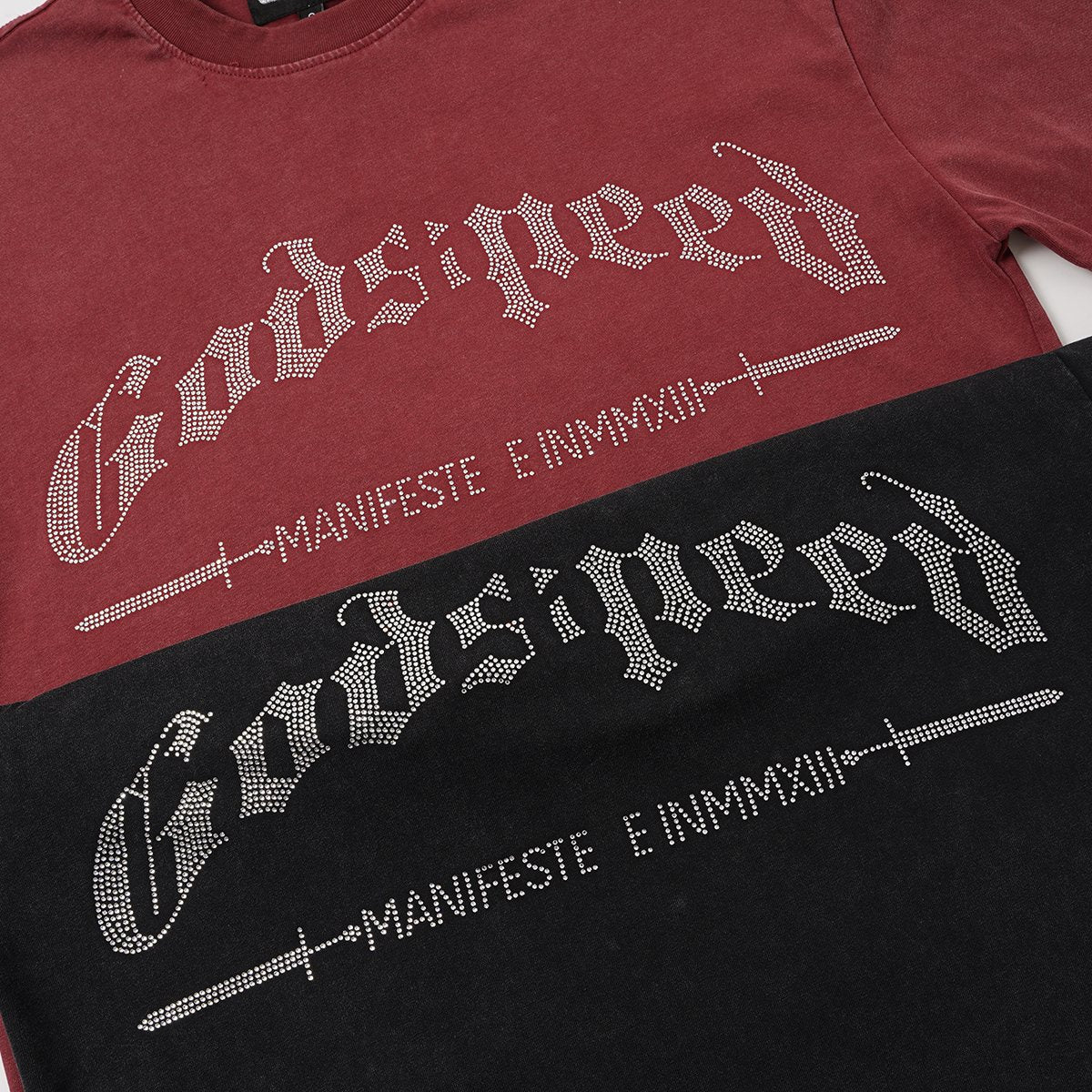 Godspeed Washed Rhinestone Graphic T-Shirt — detail