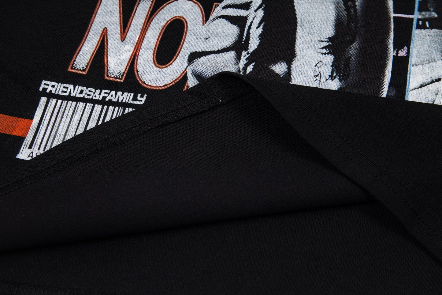 ASAALL Black Front & Back Graphic T-Shirt — detail