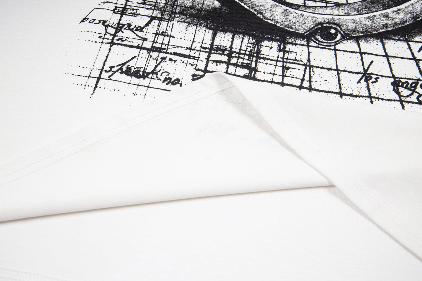 ASAALL White Graphic Short-Sleeve T-Shirt — detail