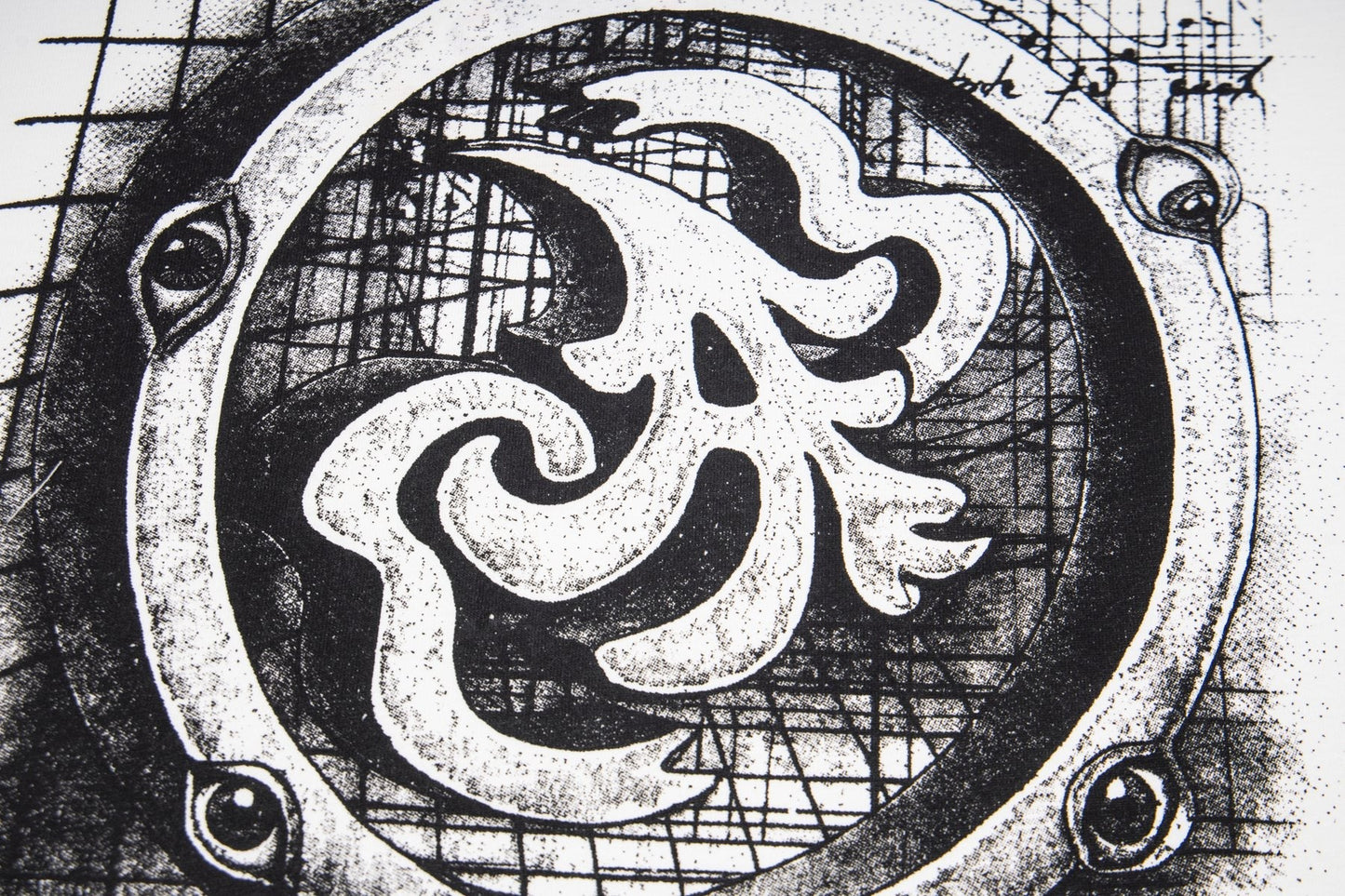 ASAALL White Graphic Short-Sleeve T-Shirt — detail