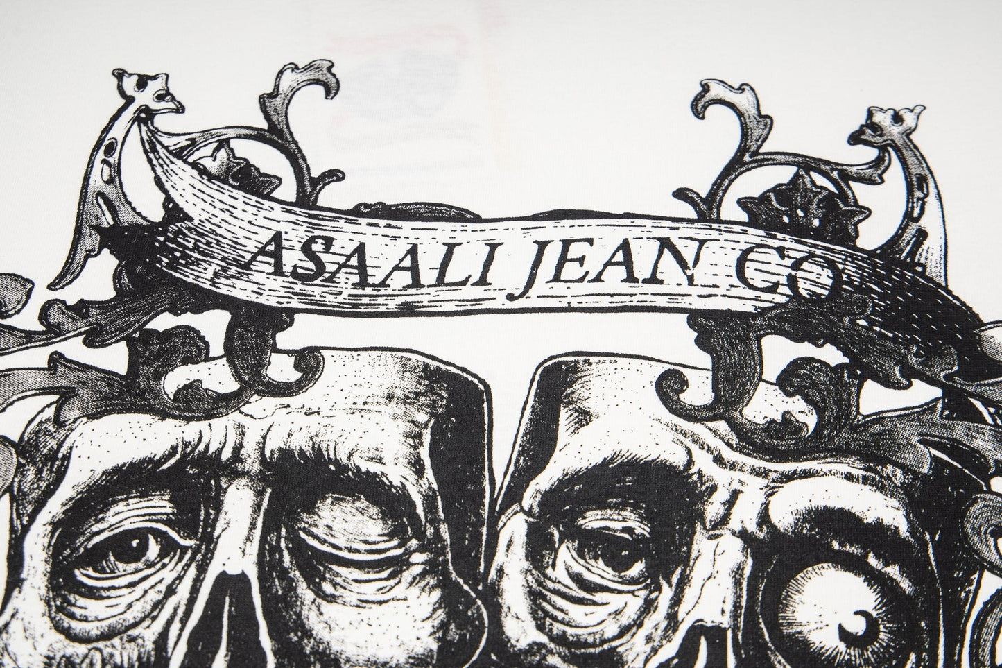 ASAALL White Graphic Sleeveless T-Shirt — detail