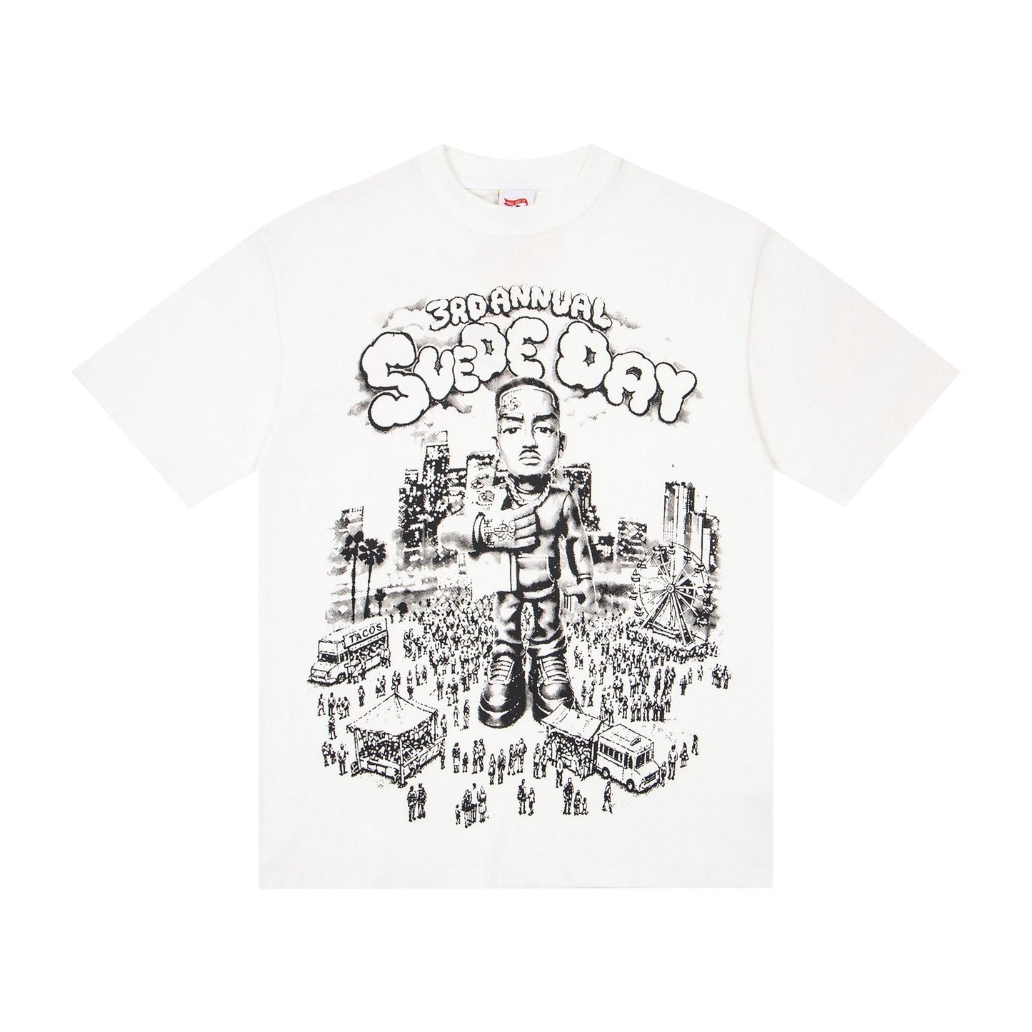ASAALL White Black Front Graphic T-Shirt — hero