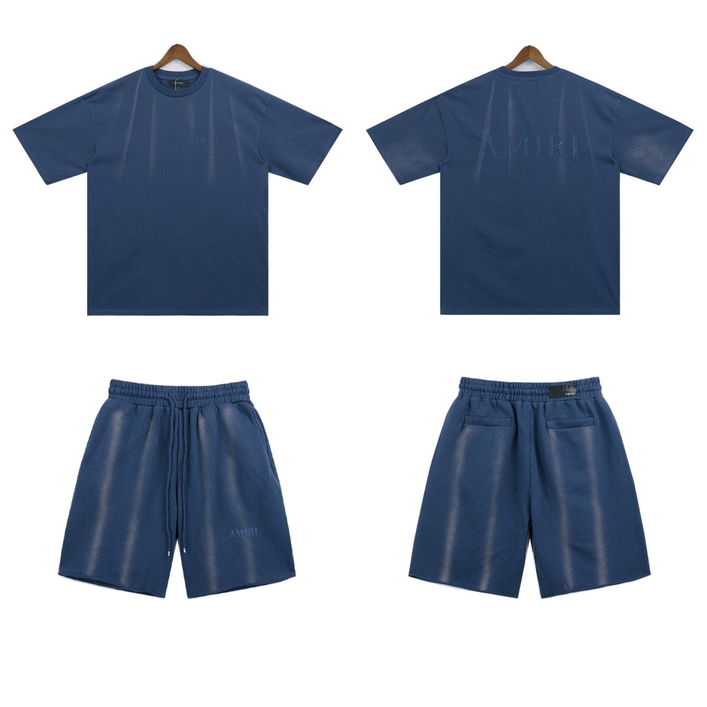 AMIRI Washed Embroidered T-Shirt & Shorts Set — front