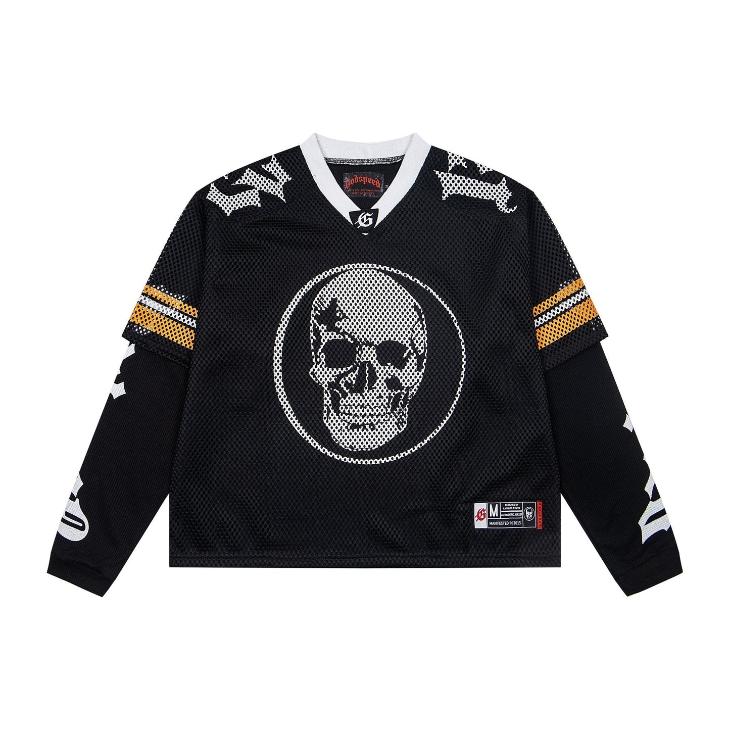 Godspeed Skull Mesh Jersey Long-Sleeve T-Shirt — front
