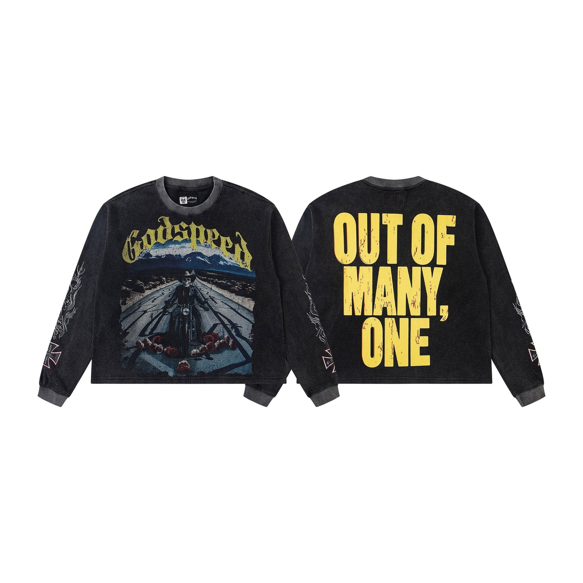 Godspeed Out of Many One Graphic Long-Sleeve T-Shirt — hero