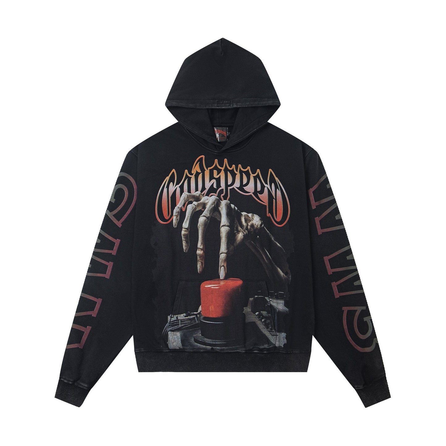 Godspeed Skeleton Hand Graphic Hoodie — front