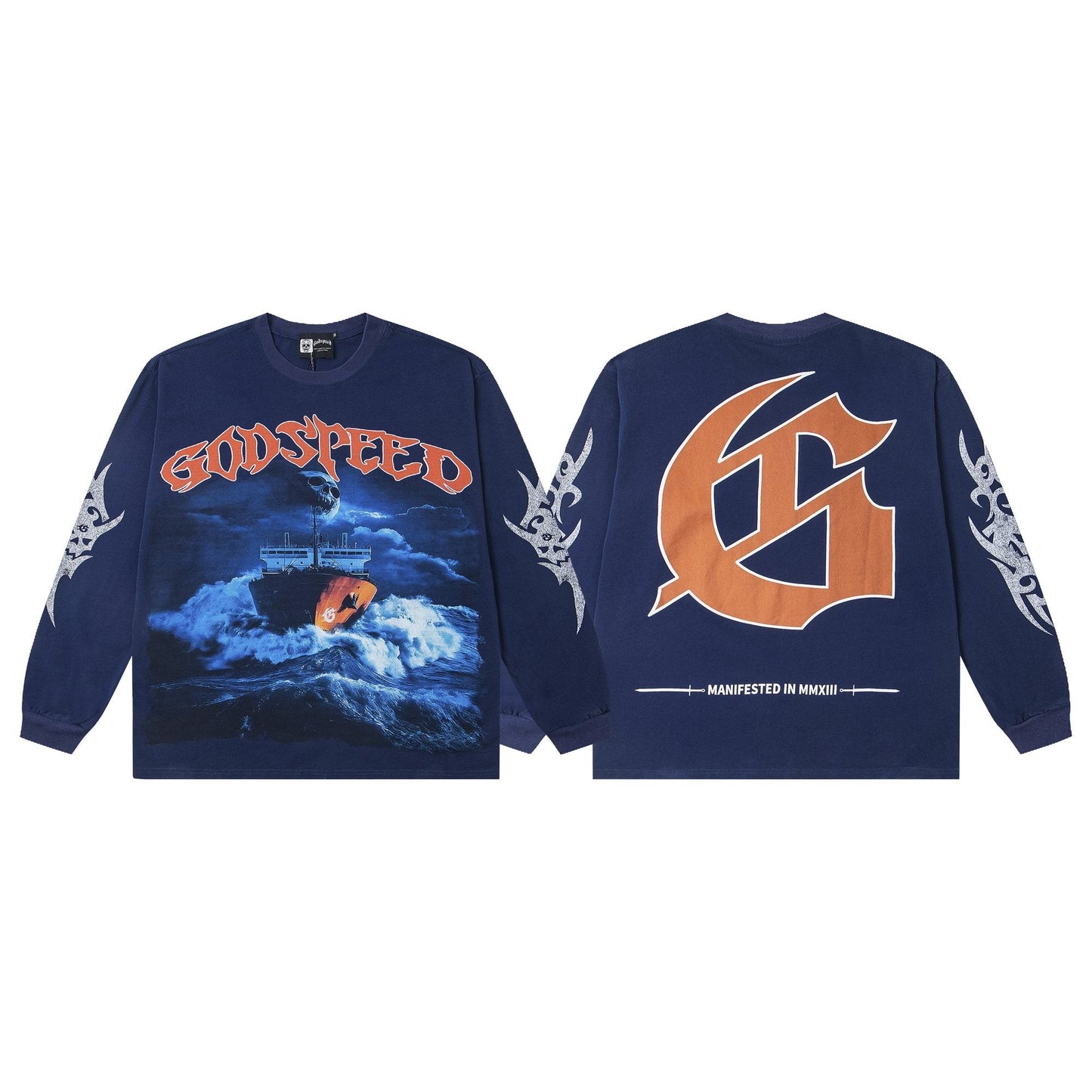Godspeed Ship Graphic Long-Sleeve T-Shirt — hero