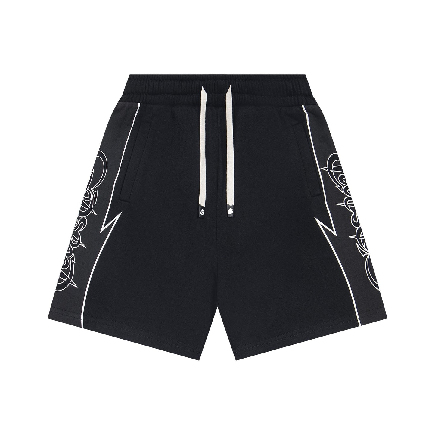 Godspeed Printed Side-Panel Drawstring Shorts — hero