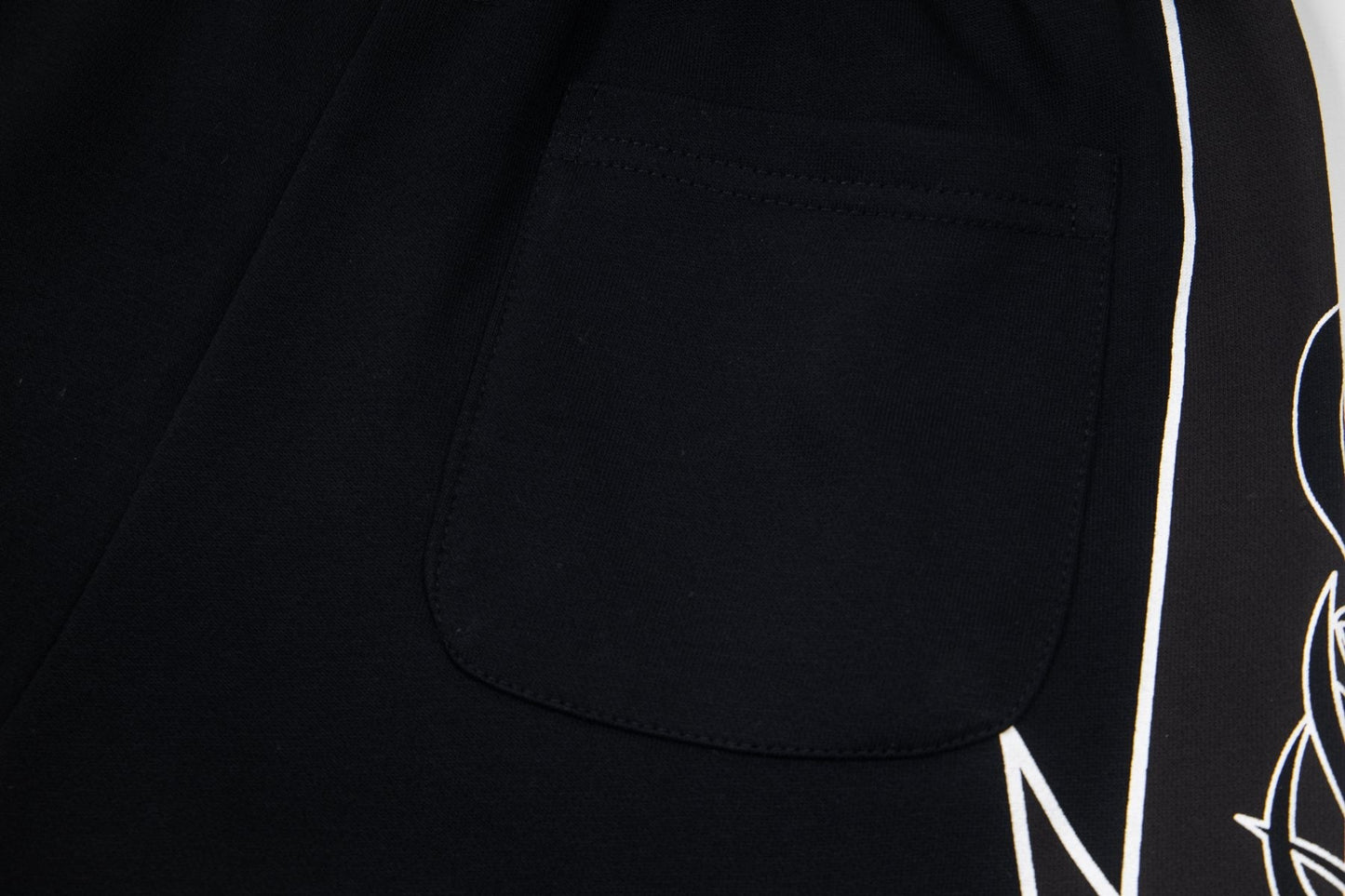 Godspeed Printed Side-Panel Drawstring Shorts — detail