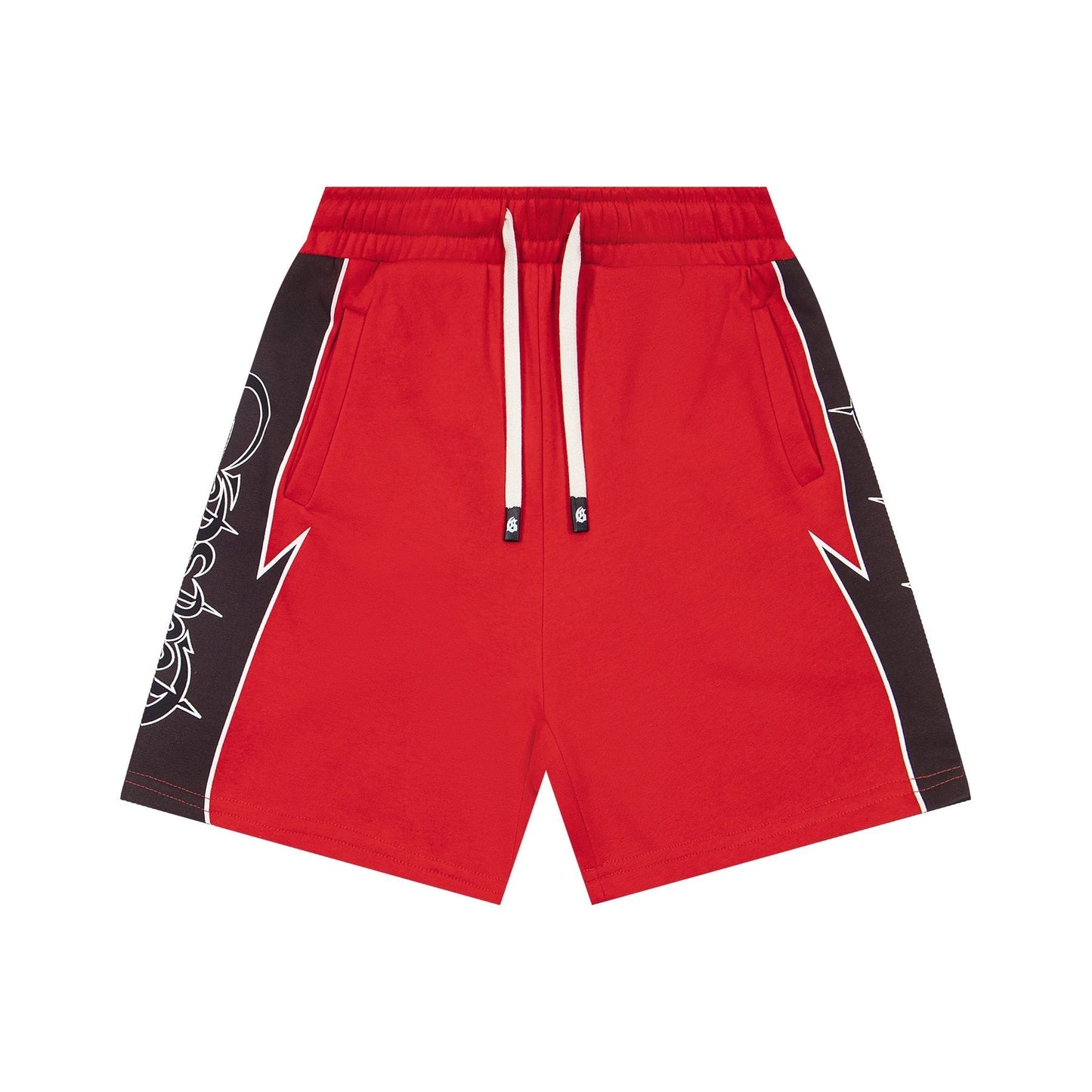 Godspeed Printed Side-Panel Drawstring Shorts — front