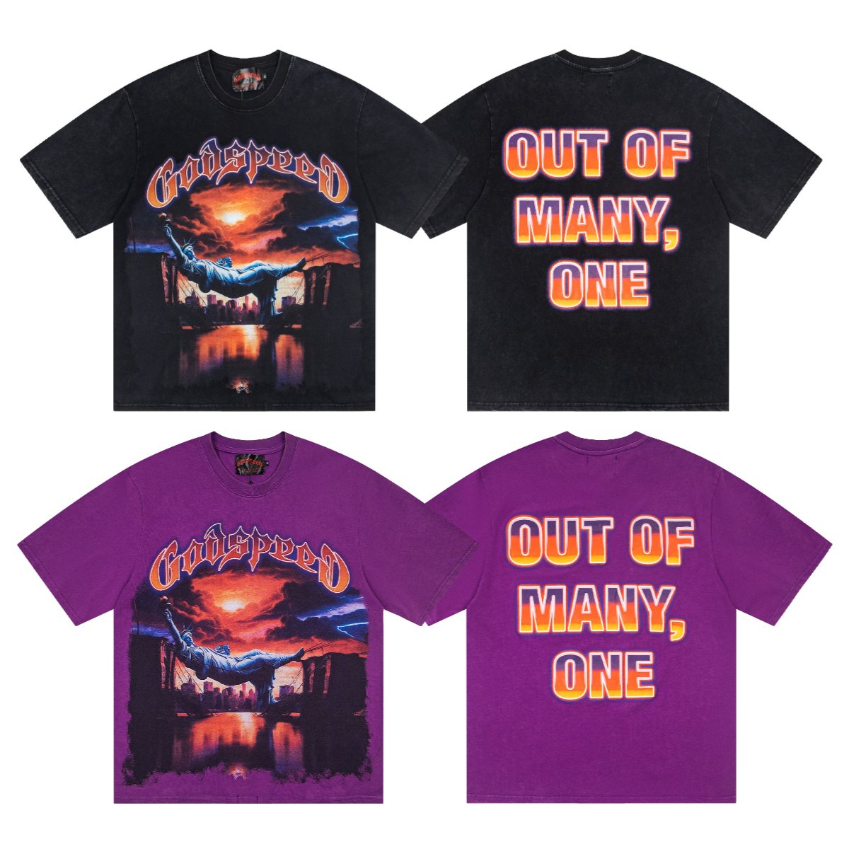 Godspeed Out of Many One Short-Sleeve Graphic T-Shirt — comparison