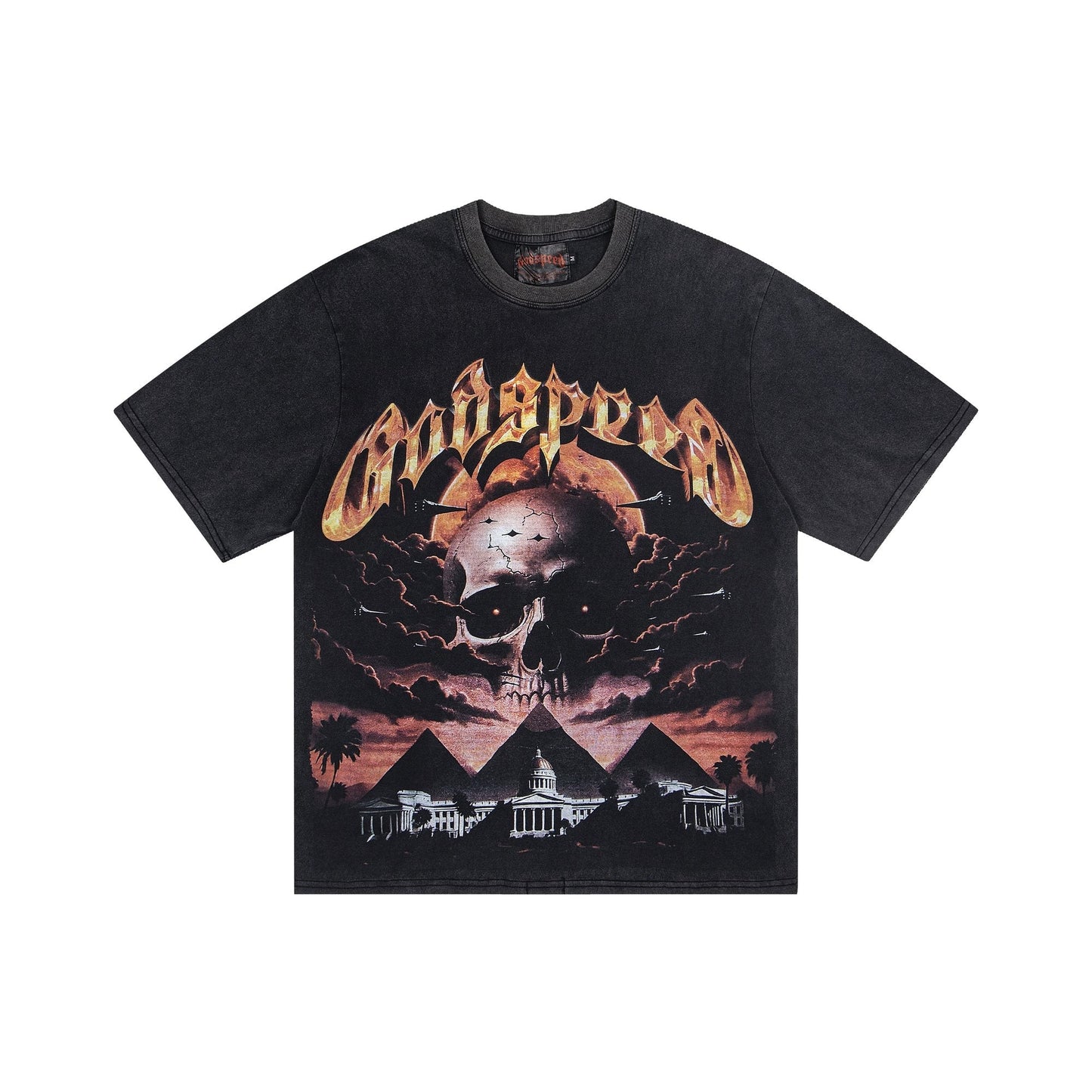 Godspeed Skull Graphic Washed T-Shirt — hero