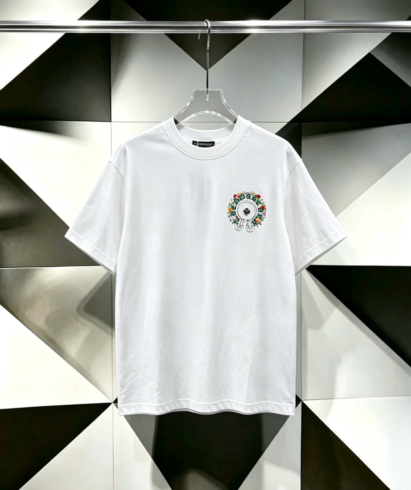 Chrome Hearts Floral Horseshoe Cross Graphic T-Shirt — hero
